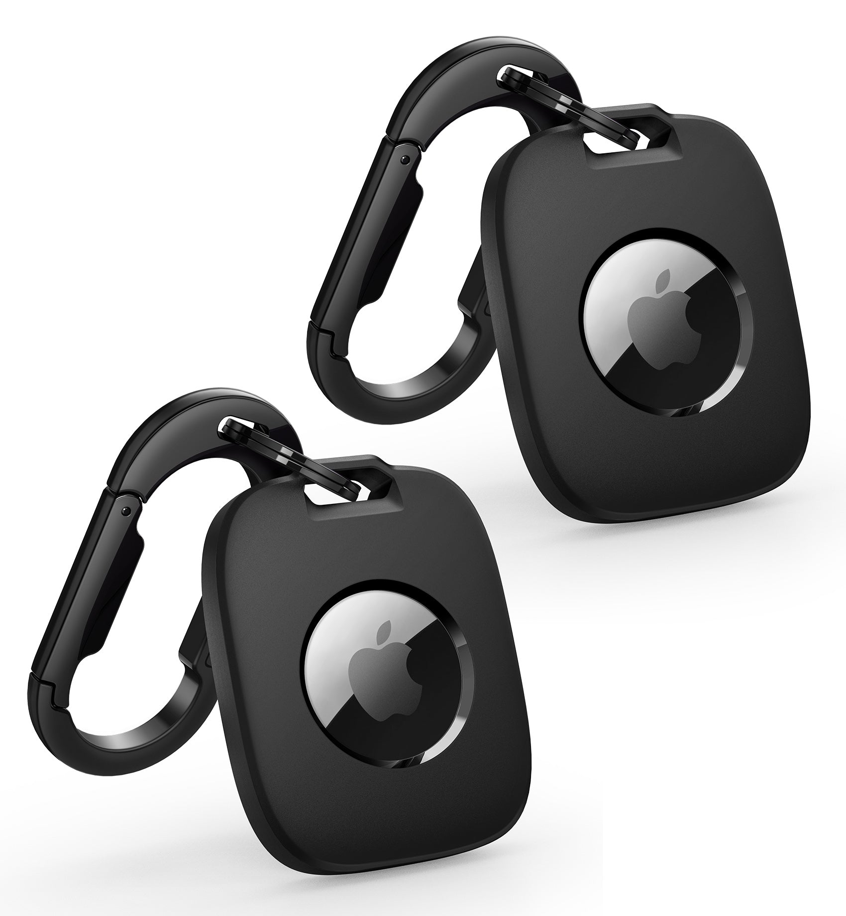 Suritch Case for AirTag Holder Keychain with Anti-Lost Carabiner Shockproof TPU Protective Cover for Kids Keys Pets Luggage Bags