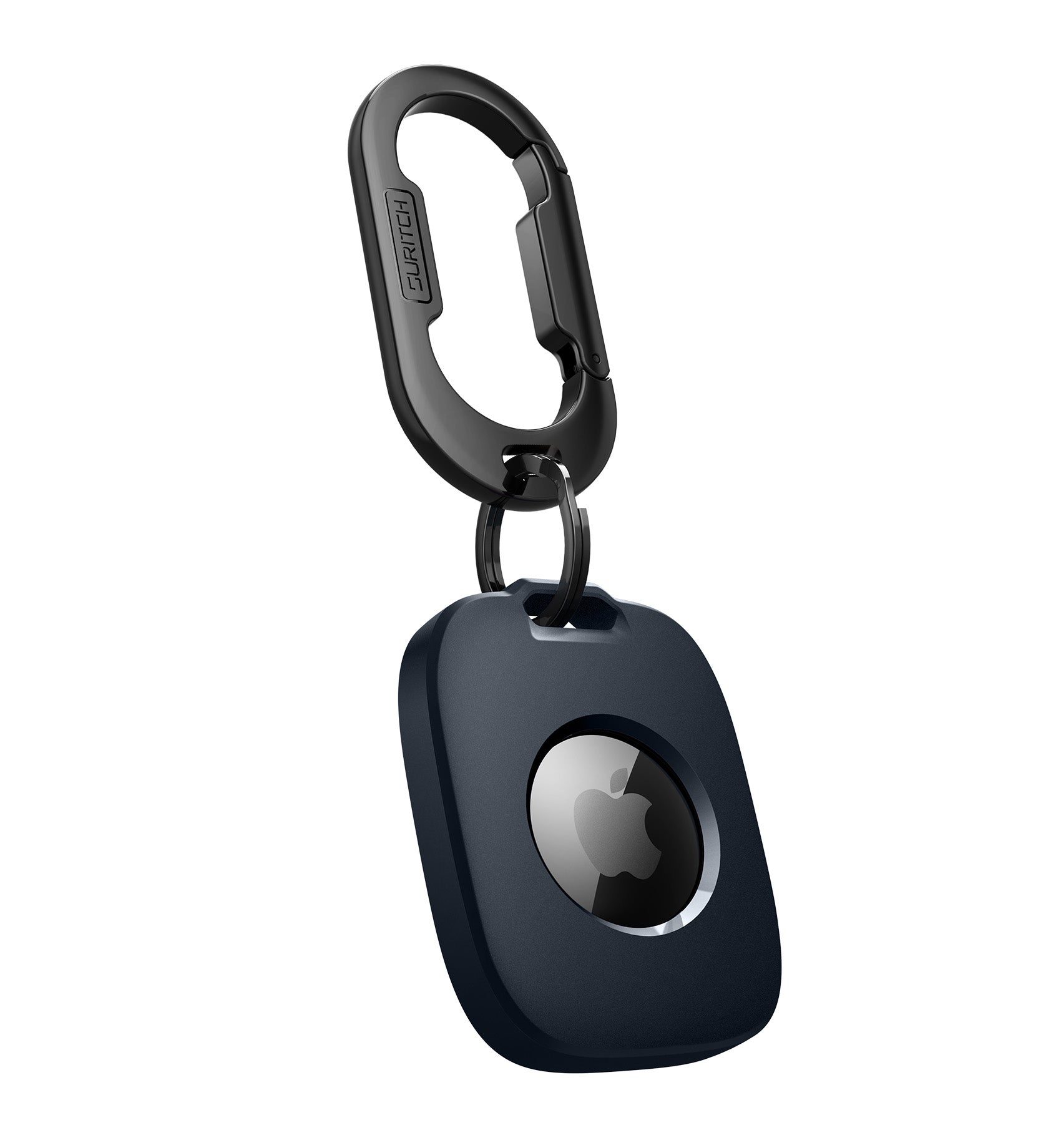 Suritch Case for AirTag Holder Keychain with Anti-Lost Carabiner Shockproof TPU Protective Cover for Kids Keys Pets Luggage Bags