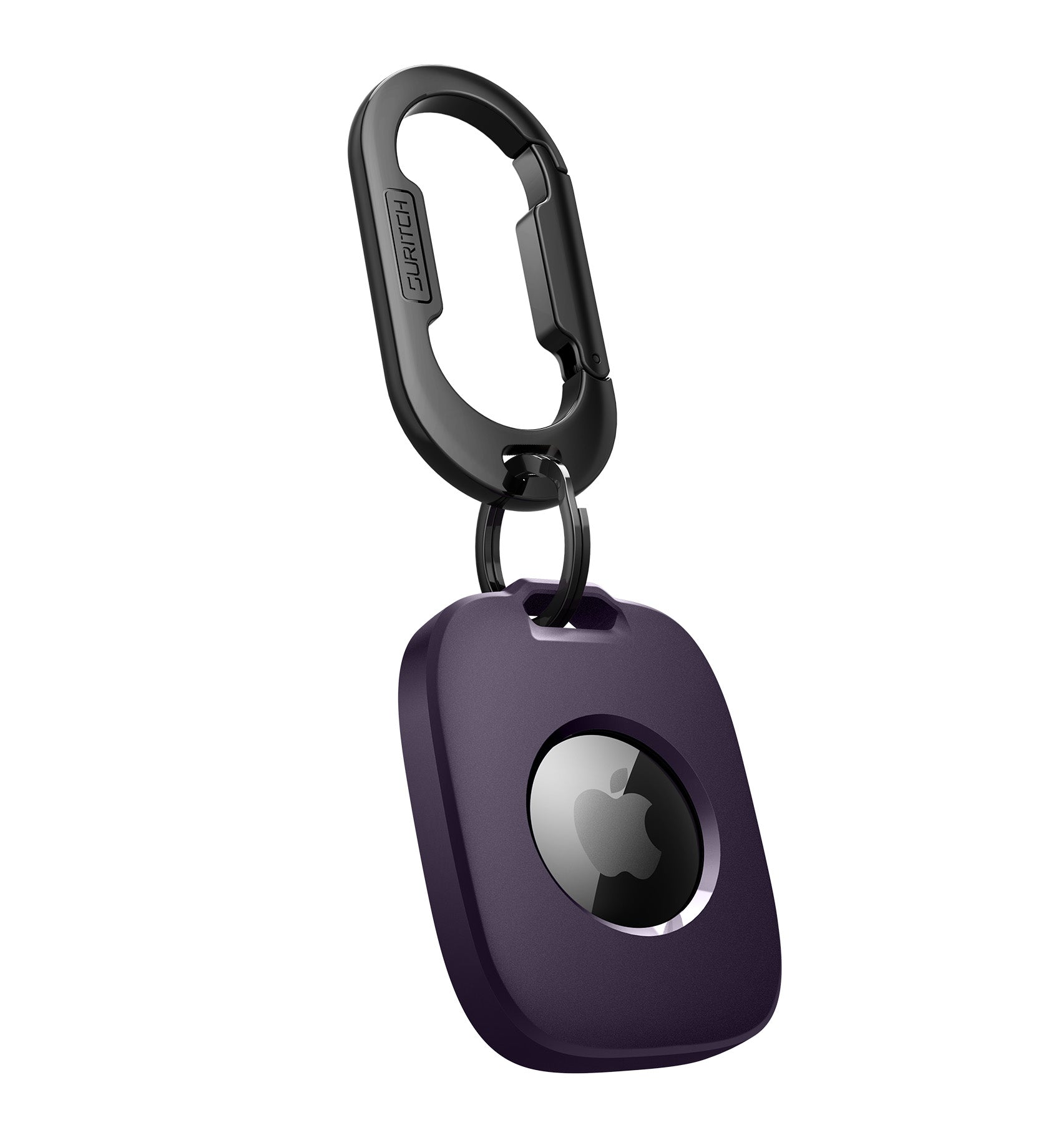 Suritch Case for AirTag Holder Keychain with Anti-Lost Carabiner Shockproof TPU Protective Cover for Kids Keys Pets Luggage Bags