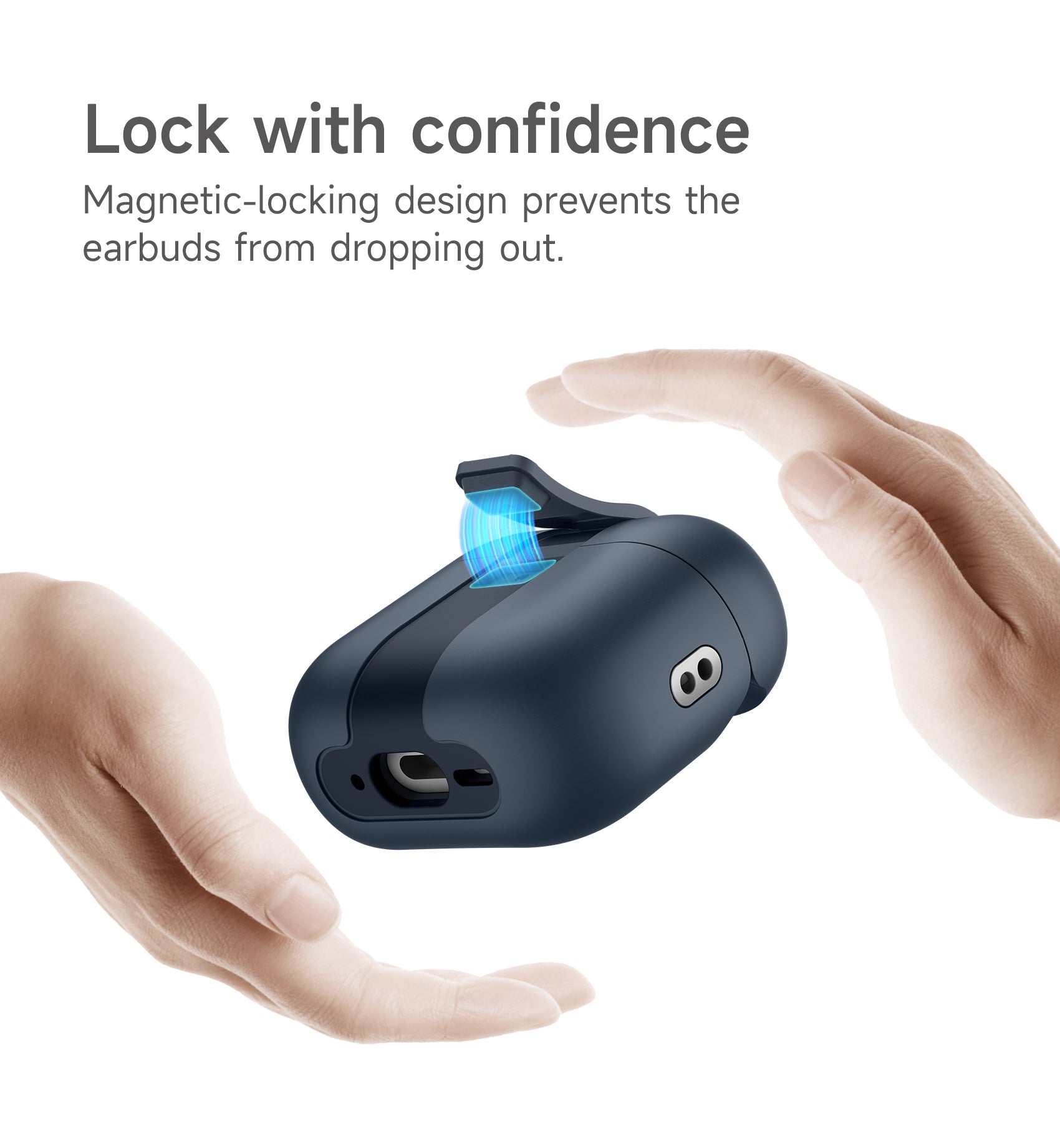 Suritch Case for Airpods 4th Generation 2024 Magnetic Lock Bumper Rugged Protective Cover with Stylish Hanging Lanyard Cases for Women Men