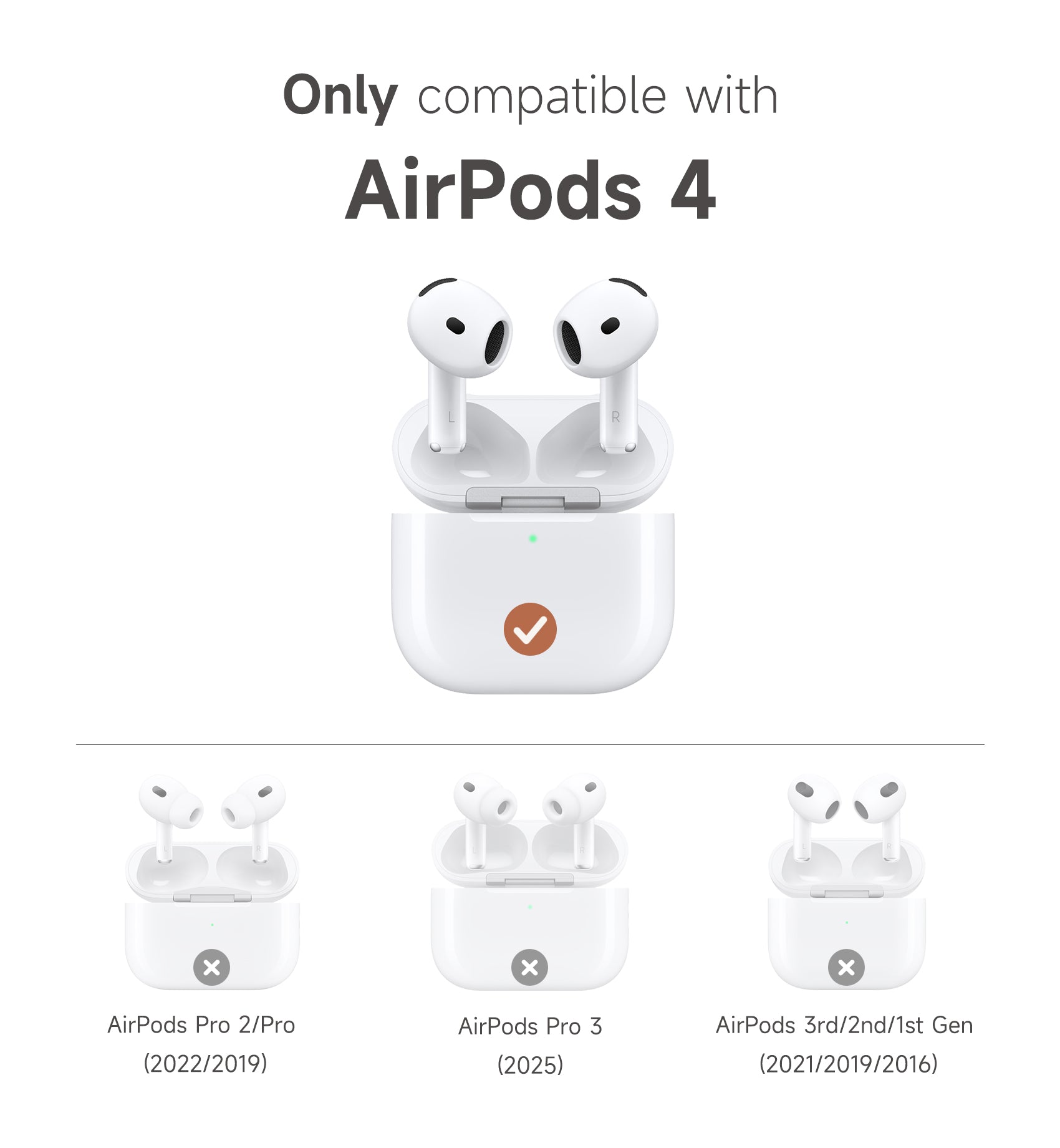 Suritch Case for Airpods 4th Generation 2024 Magnetic Lock Bumper Rugged Protective Cover with Stylish Hanging Lanyard Cases for Women Men