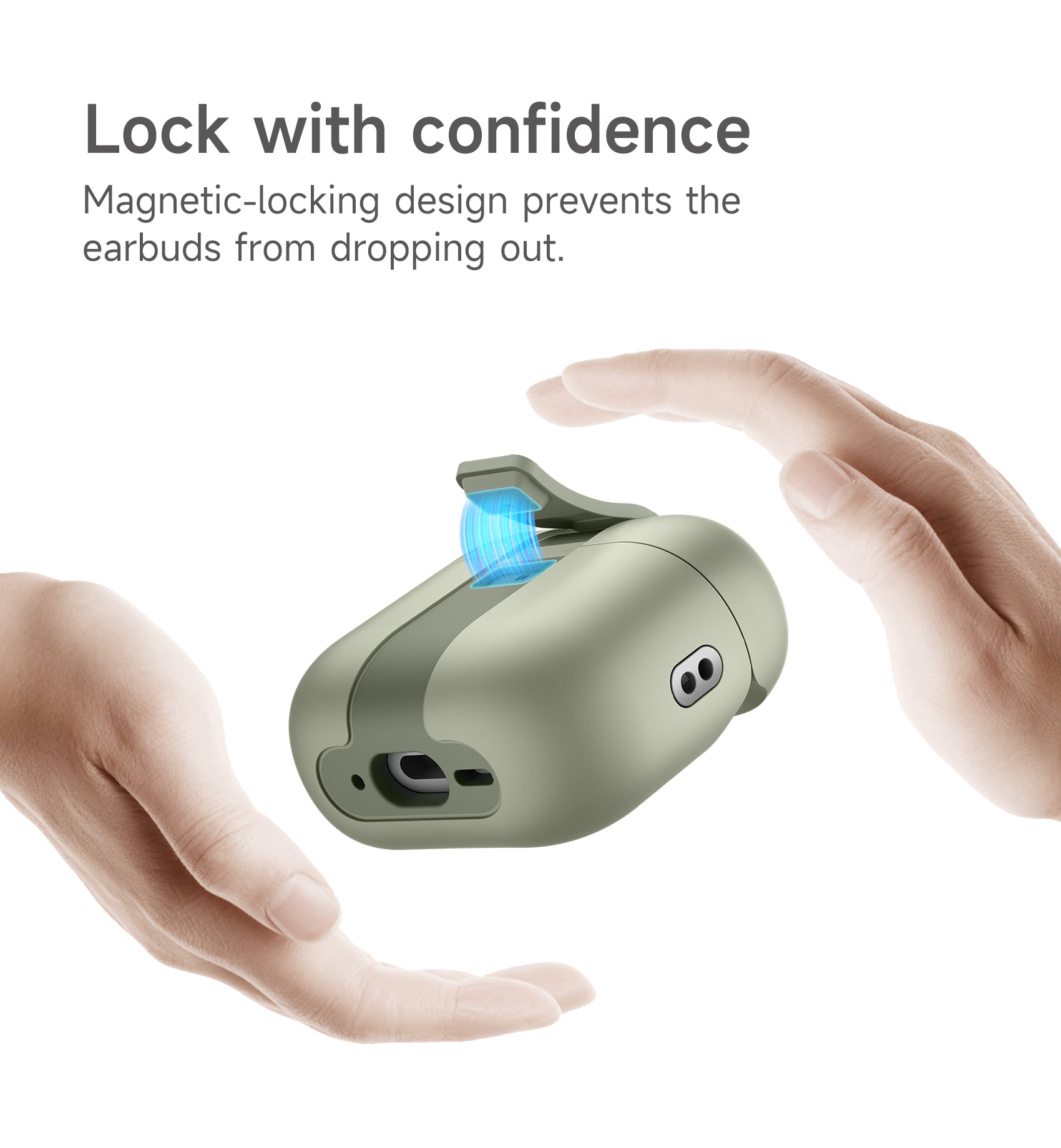 Suritch Case for Airpods 4th Generation 2024 Magnetic Lock Bumper Rugged Protective Cover with Stylish Hanging Lanyard Cases for Women Men