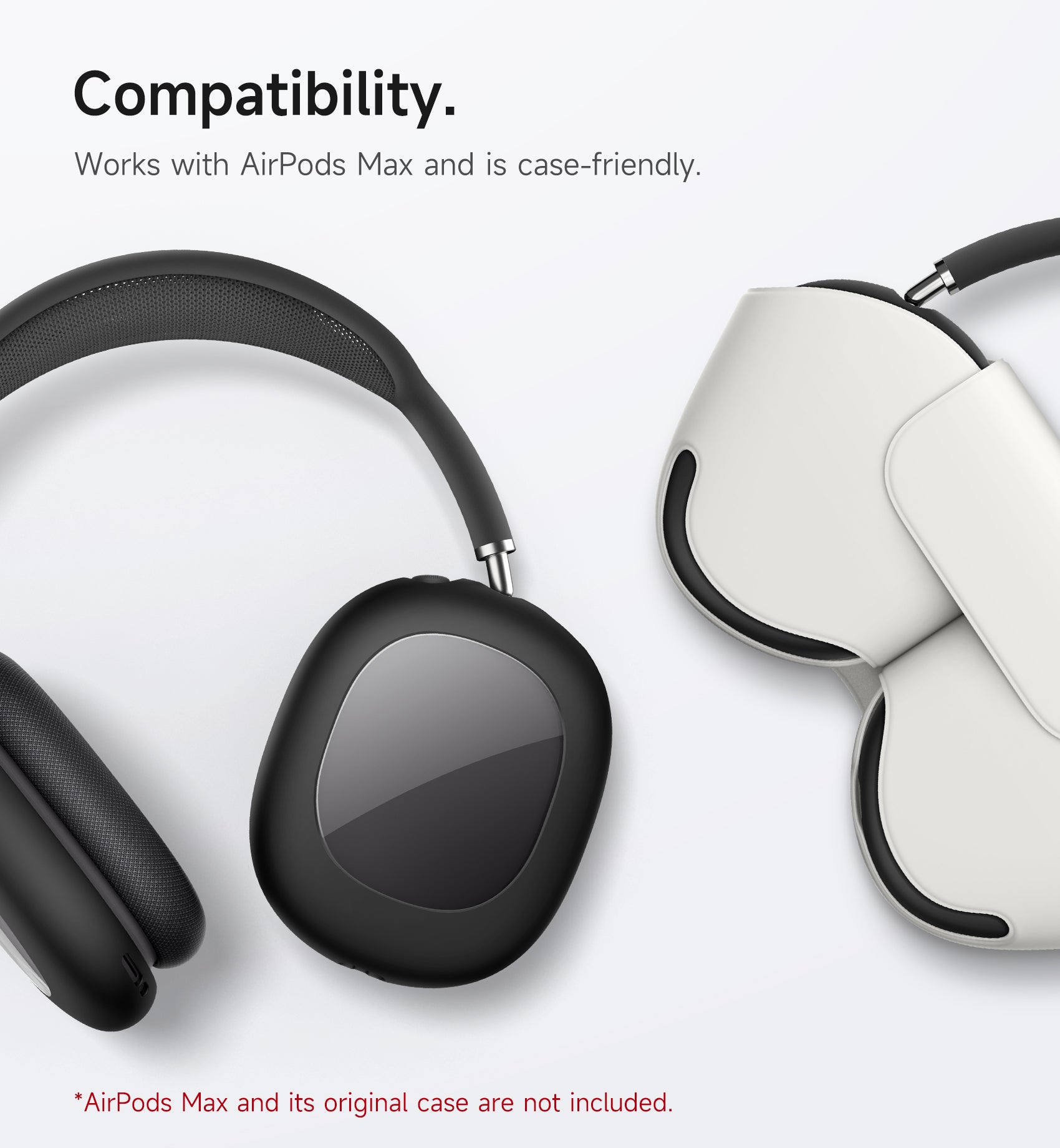 Suritch Case for Apple AirPods Max TPU Anti-Scratch Ear Cups Cover Rugged Shockproof Protective Cover