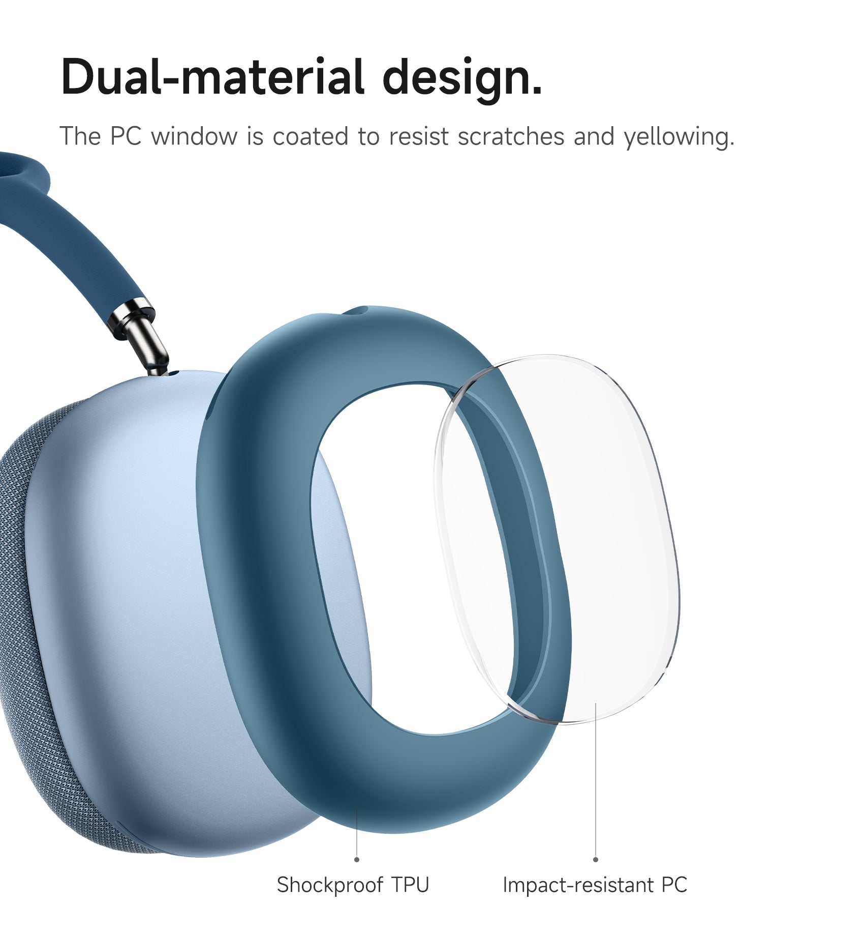 Suritch Case for Apple AirPods Max TPU Anti-Scratch Ear Cups Cover Rugged Shockproof Protective Cover