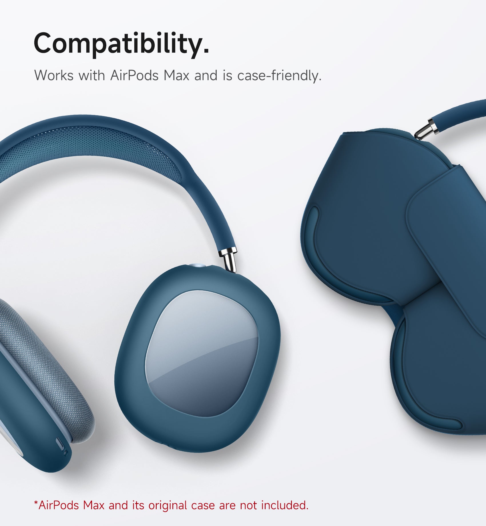 Suritch Case for Apple AirPods Max TPU Anti-Scratch Ear Cups Cover Rugged Shockproof Protective Cover
