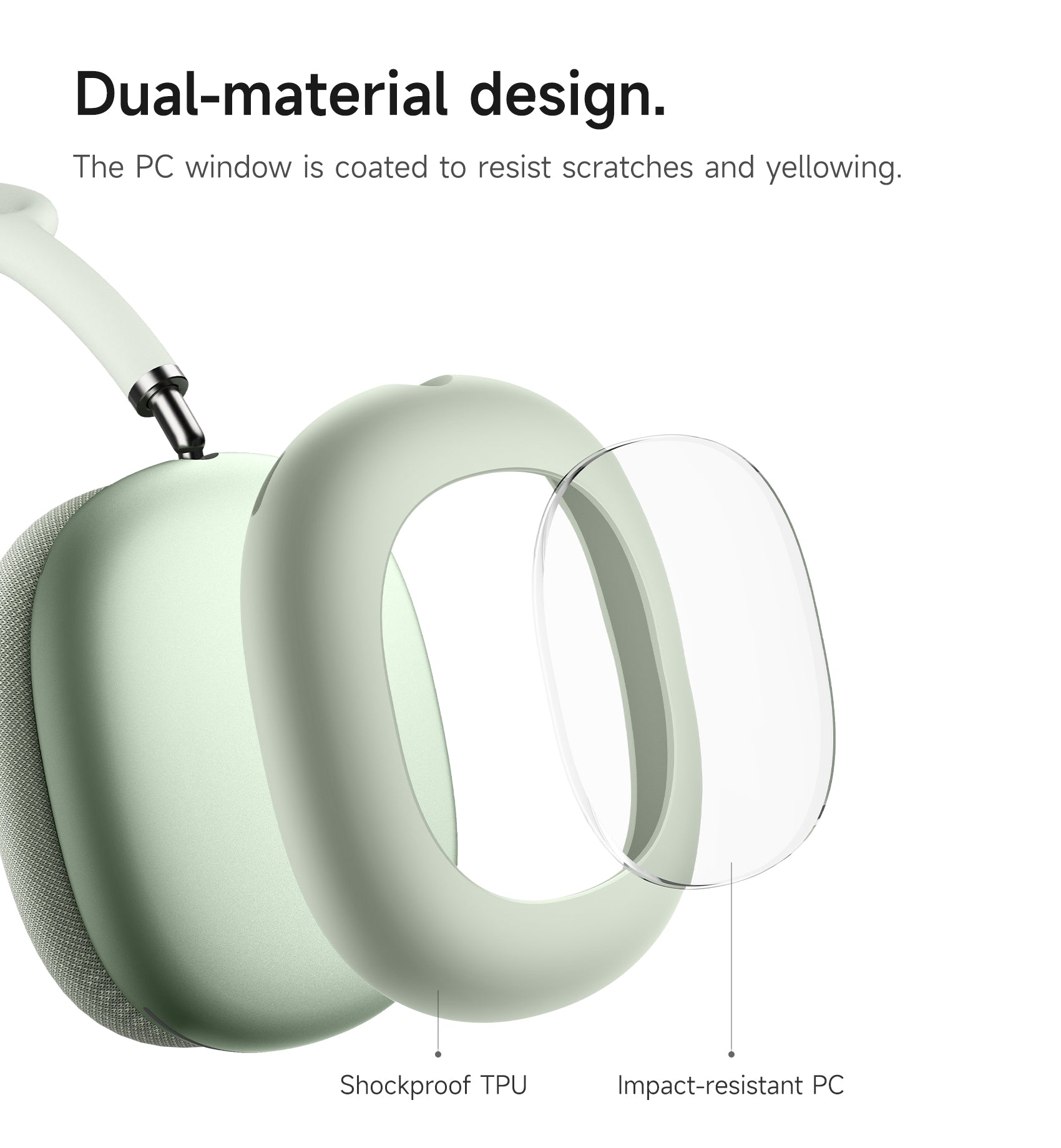 Suritch Case for Apple AirPods Max TPU Anti-Scratch Ear Cups Cover Rugged Shockproof Protective Cover