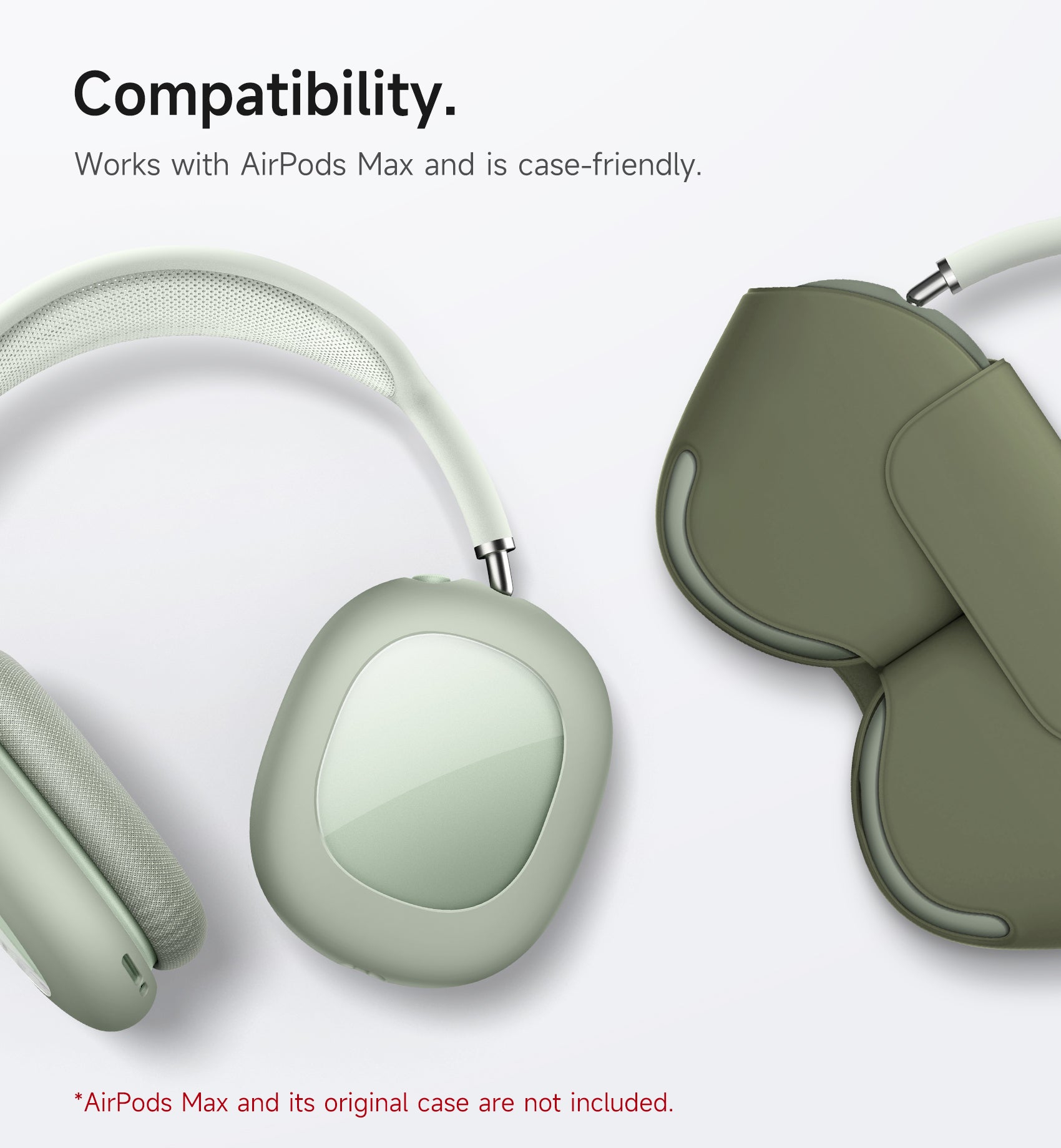 Suritch Case for Apple AirPods Max TPU Anti-Scratch Ear Cups Cover Rugged Shockproof Protective Cover