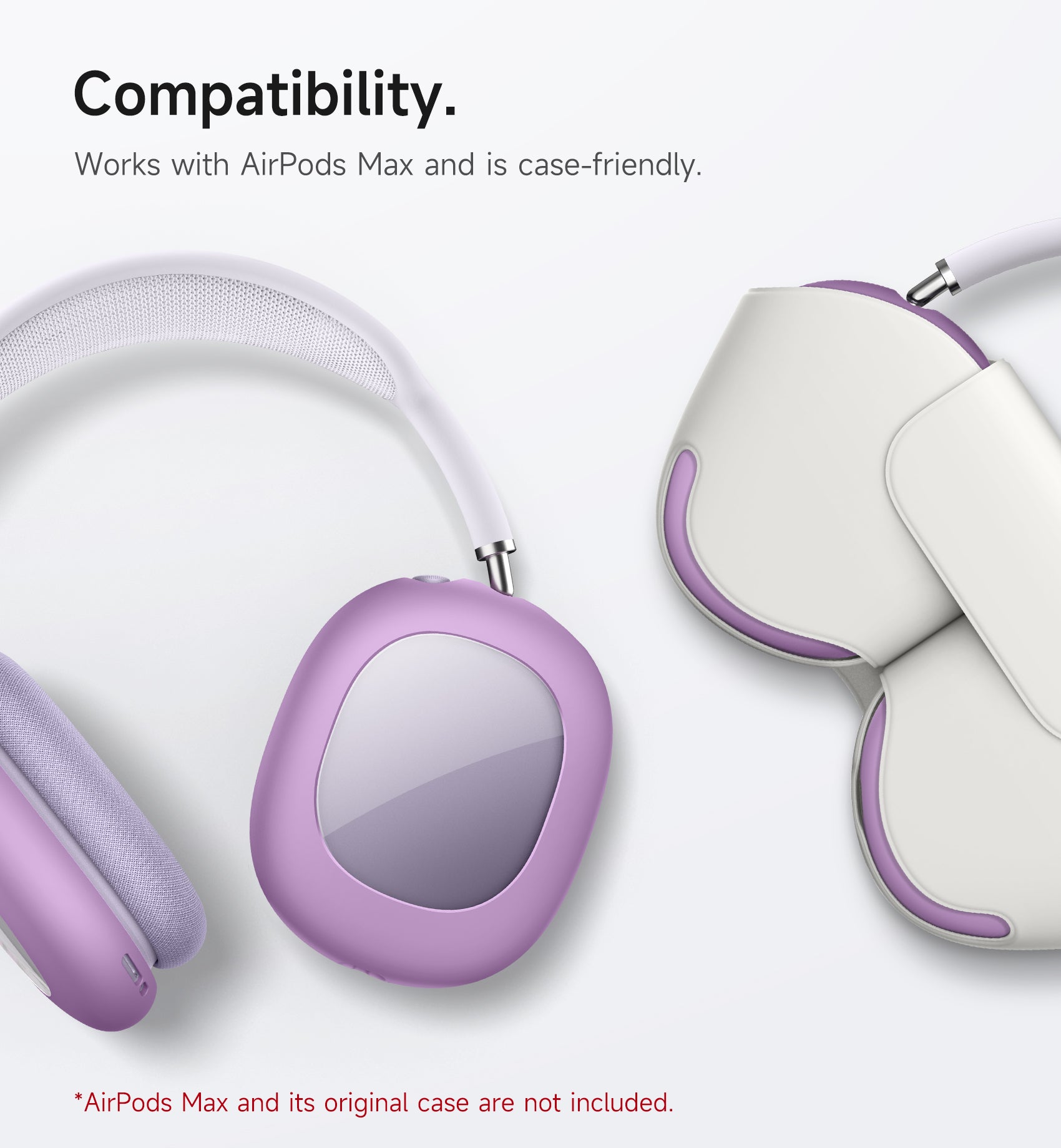 Suritch Case for Apple AirPods Max TPU Anti-Scratch Ear Cups Cover Rugged Shockproof Protective Cover