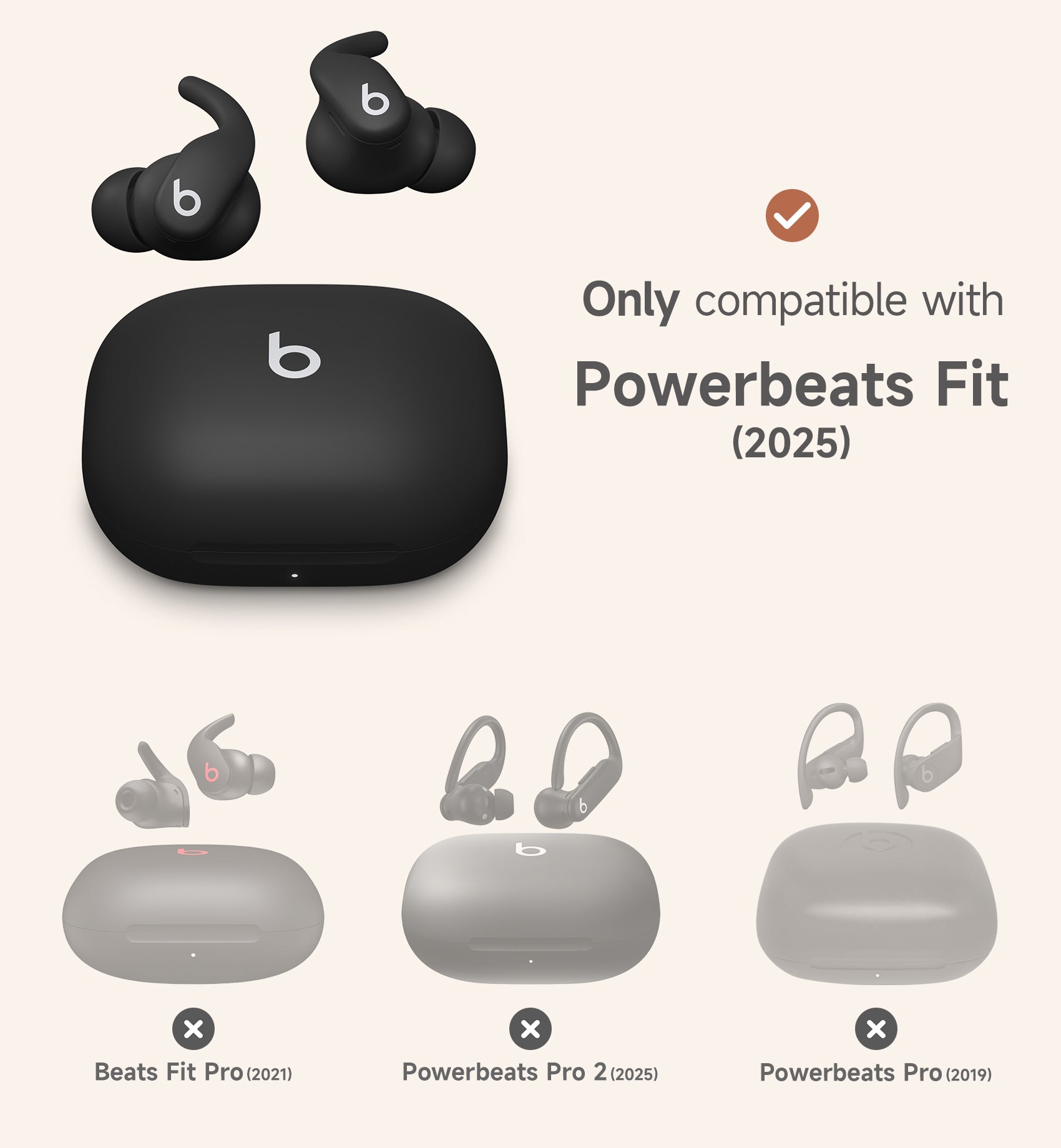 Suritch Case for Beats Powerbeats Fit 2025 Magnetic Bumper Shockproof