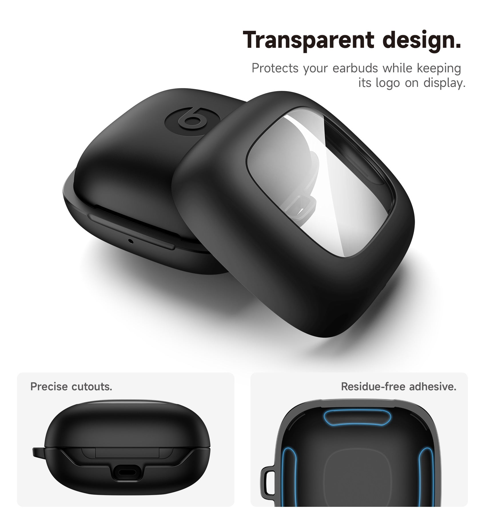 Suritch Case for Beats Powerbeats Pro Wireless Earbuds Shockproof Magnetic Protective Cover with Magnetic Lid Lock Carabiner Full-Body Drop Protection