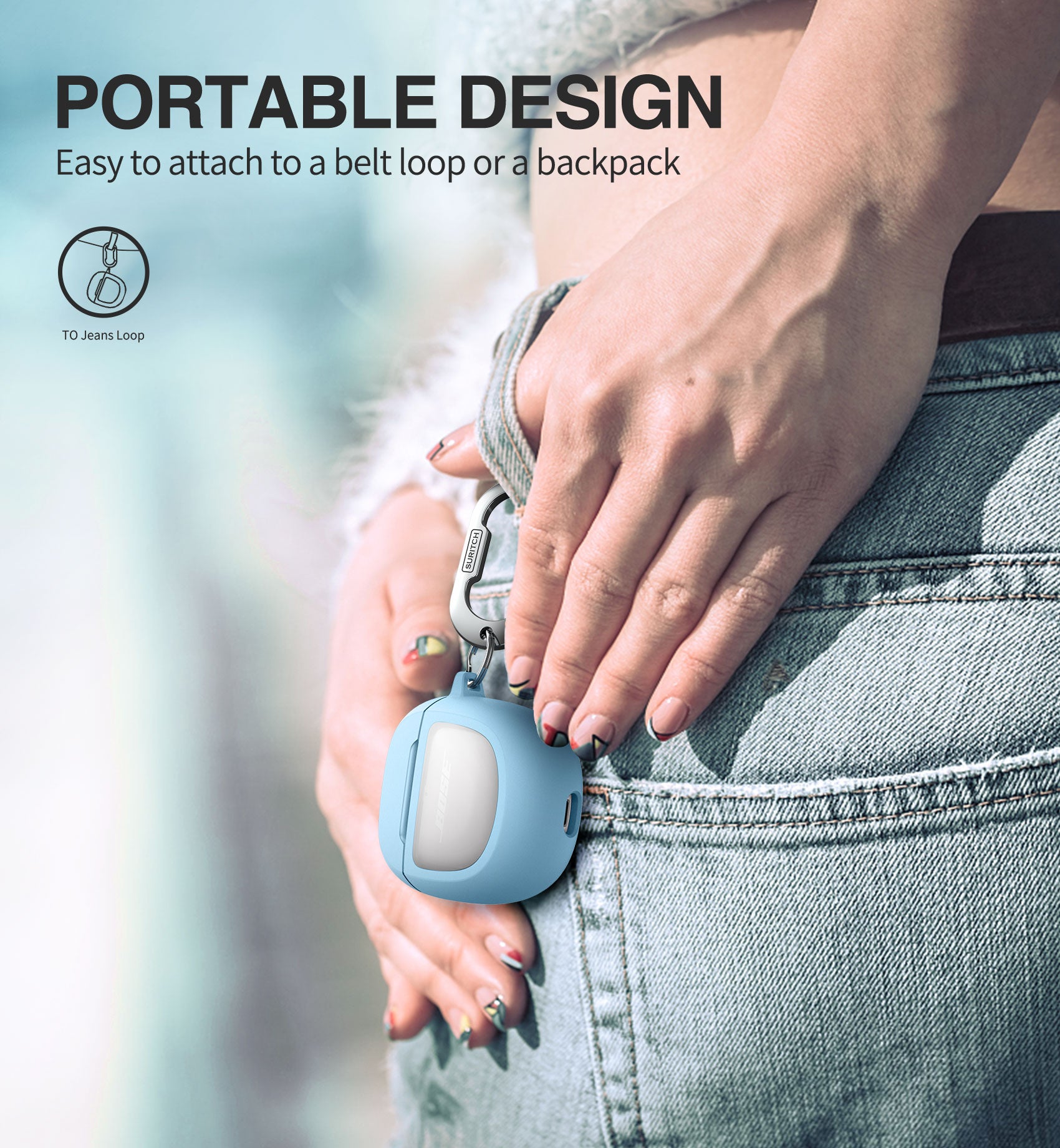 Suritch Case for Bose QuietComfort Ultra 2023 Protective Shockproof Cover Accessories with Carabiner