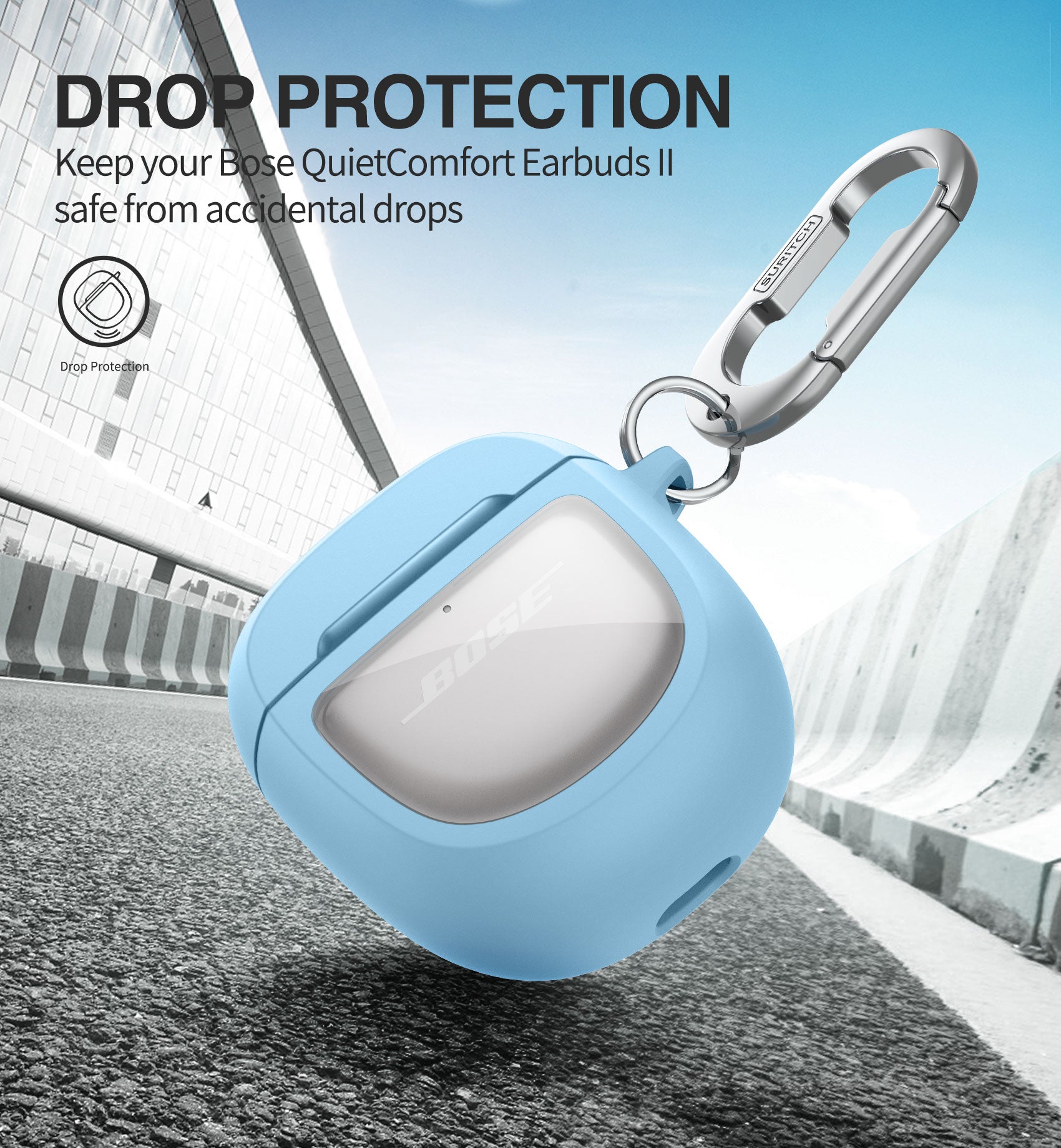 Suritch Case for Bose QuietComfort Ultra 2nd Gen 2025 Protective Shockproof Cover Accessories with Carabiner