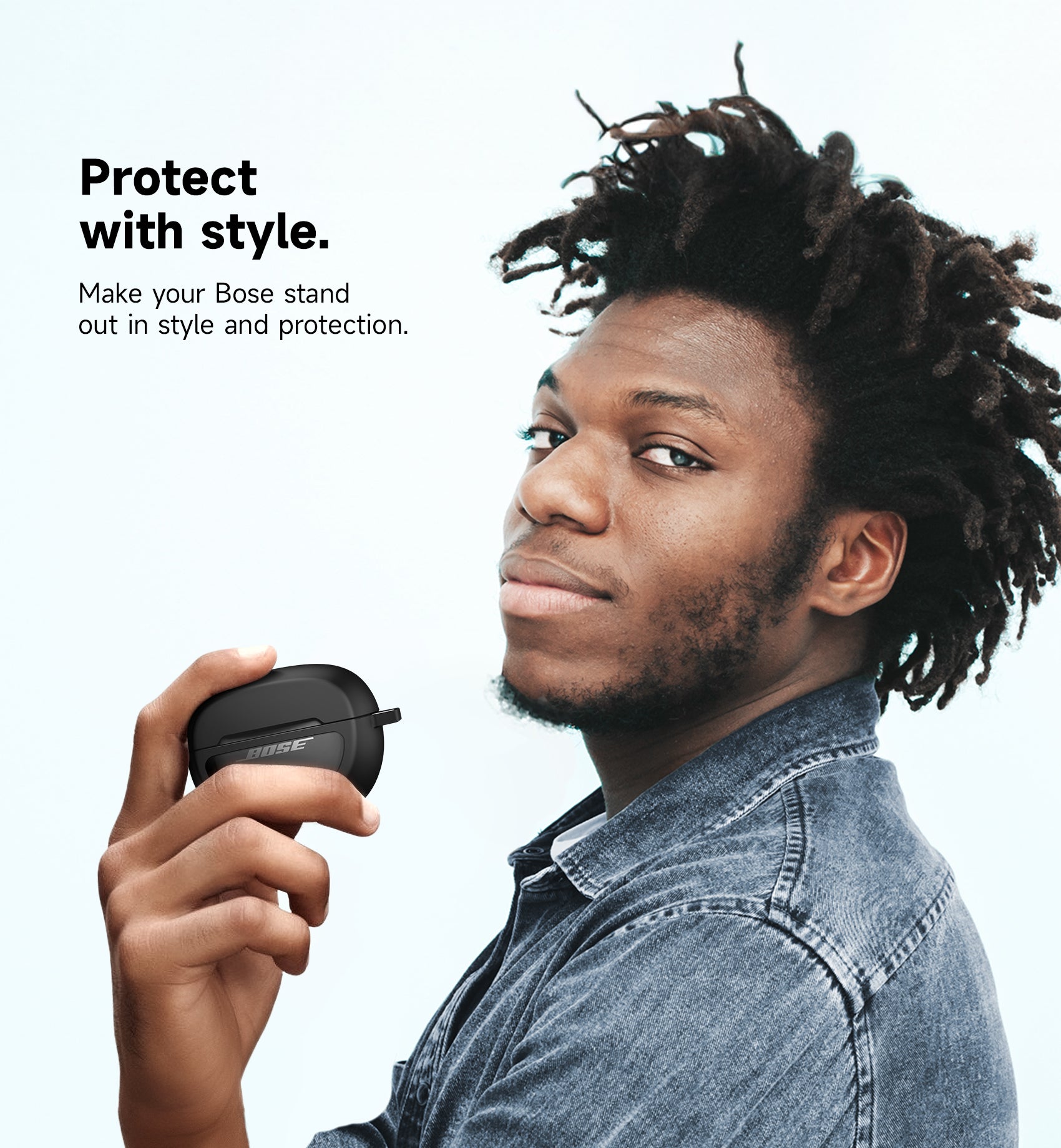 Suritch Case for Bose Ultra Open 2024 Shockproof Protective Cover for Wireless Ear Earbuds Accessories with Carabiner
