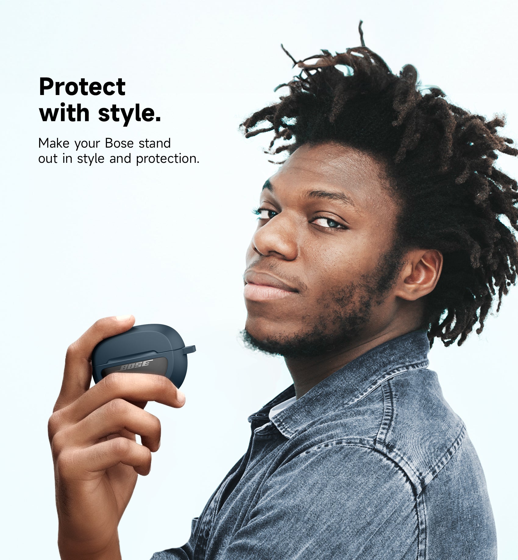 Suritch Case for Bose Ultra Open 2024 Shockproof Protective Cover for Wireless Ear Earbuds Accessories with Carabiner