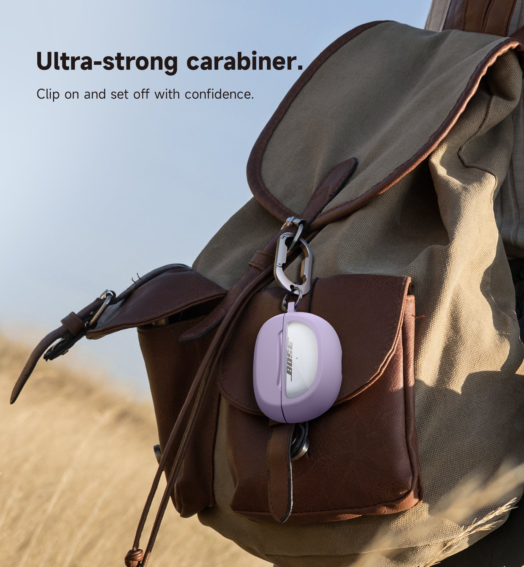 Suritch Case for Bose Ultra Open 2024 Shockproof Protective Cover for Wireless Ear Earbuds Accessories with Carabiner