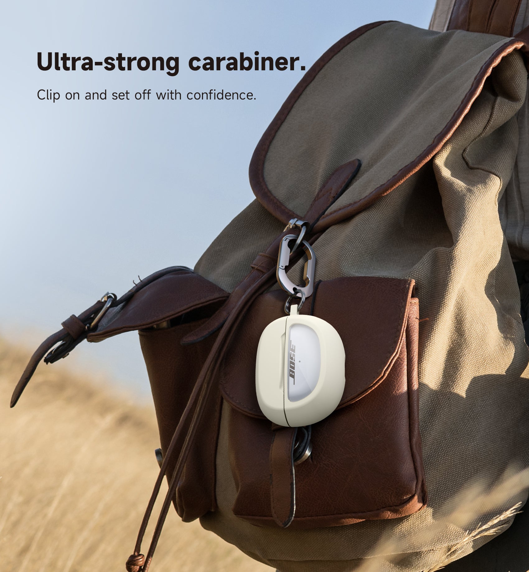 Suritch Case for Bose Ultra Open 2024 Shockproof Protective Cover for Wireless Ear Earbuds Accessories with Carabiner