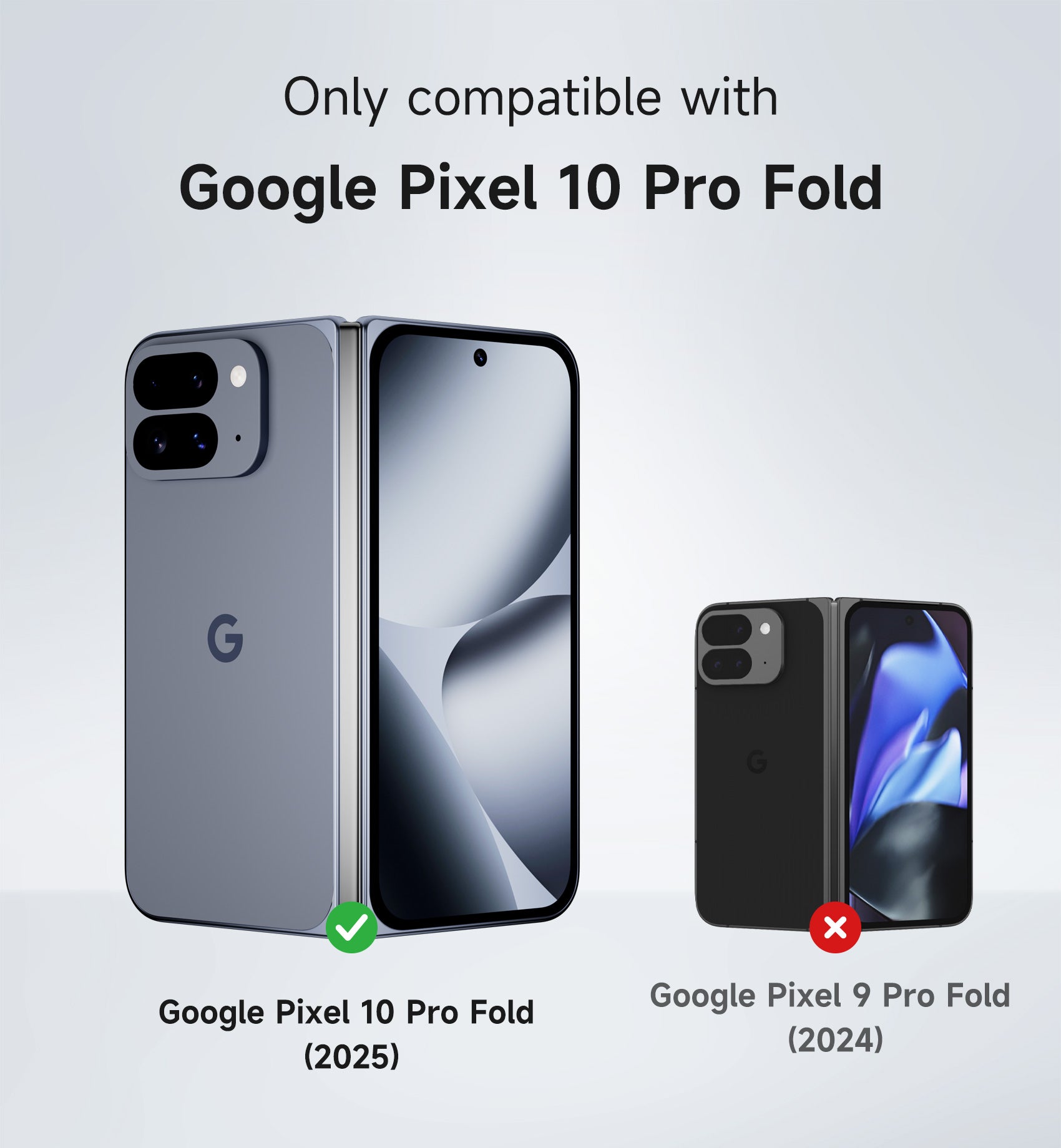 Suritch Case for Google Pixel 10 Pro Fold with 360° Rotatable Hand Strap Phone Grip Holder Invisible Kickstand Screen Protector Protective Cover