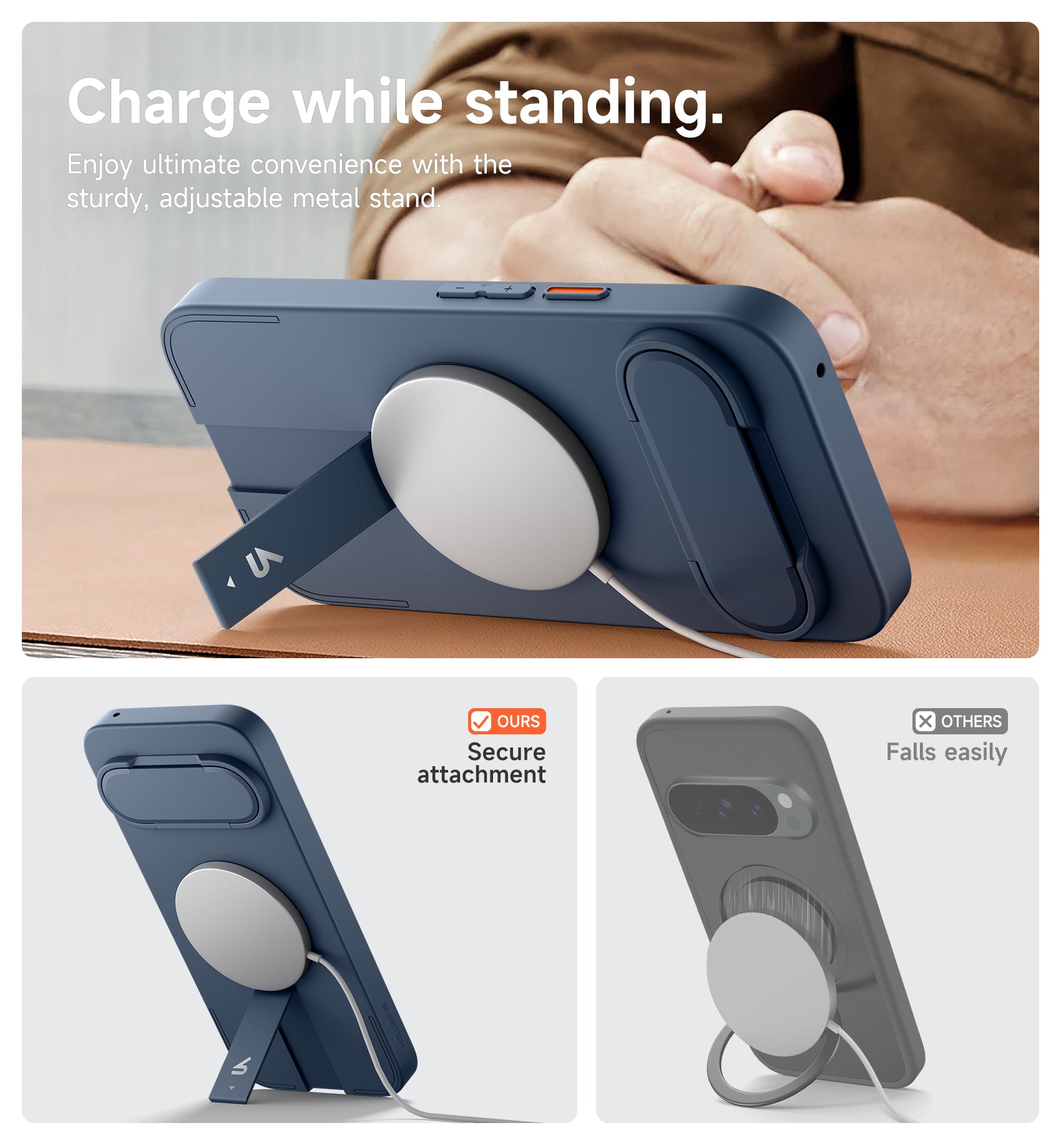 Suritch Case for Google Pixel 10 Pro XL 2025 Compatible with MagSafe Protective Cover with Camera Cover Adjustable Metal Kickstand