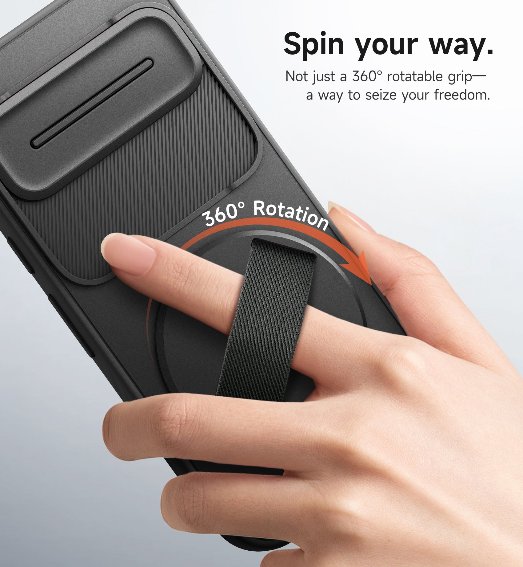 Suritch Case for Google Pixel 10 Pro XL with 360° Rotatable Hand Strap Phone Grip Holder Invisible Kickstand Slide Camera Cover Protective Cover