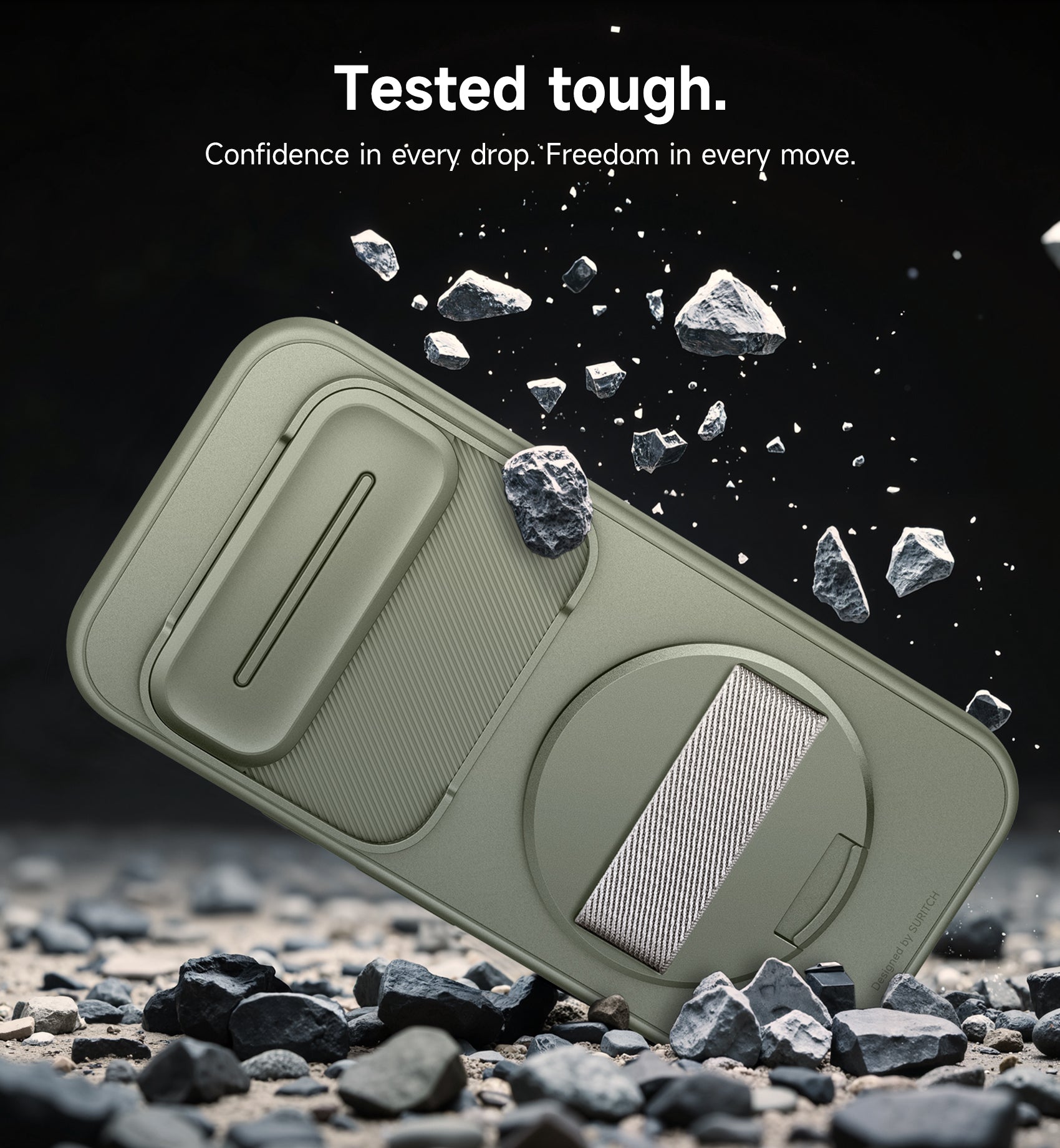 Suritch Case for Google Pixel 10 Pro with 360° Rotatable Hand Strap Phone Grip Holder Invisible Kickstand Slide Camera Cover Protective Cover