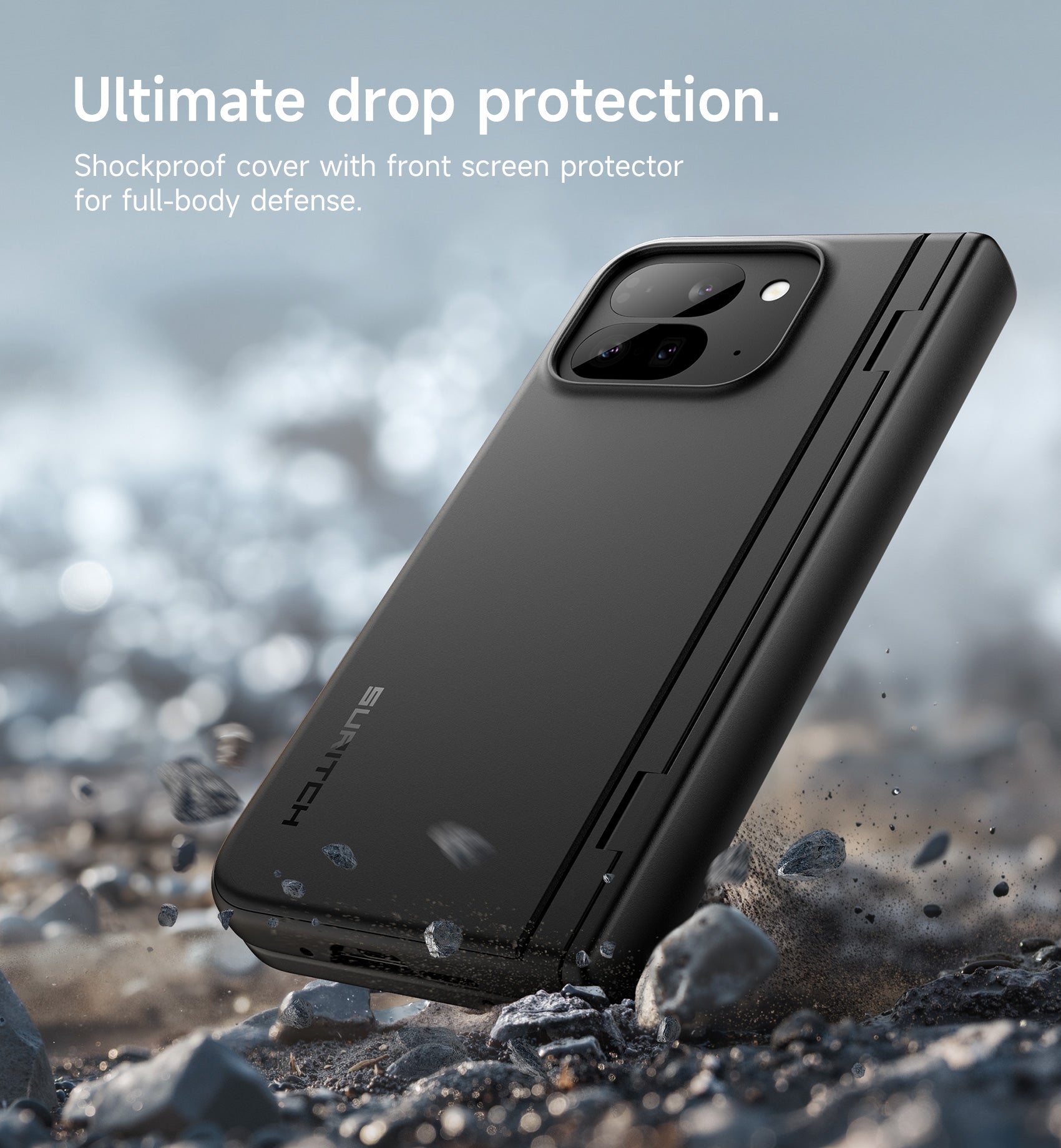 Suritch Case for Google Pixel 9 Pro Fold 2024 Built-in Kickstand Screen Protector Hinge Protection