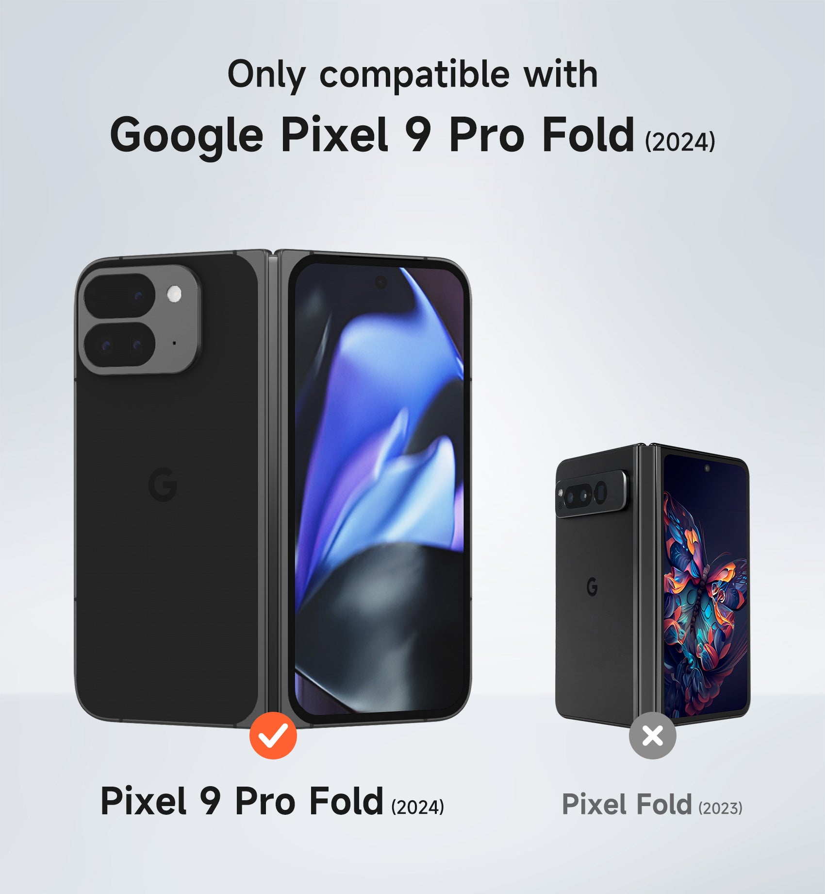 Suritch Case for Google Pixel 9 Pro Fold 2024 Built-in Kickstand Screen Protector Hinge Protection