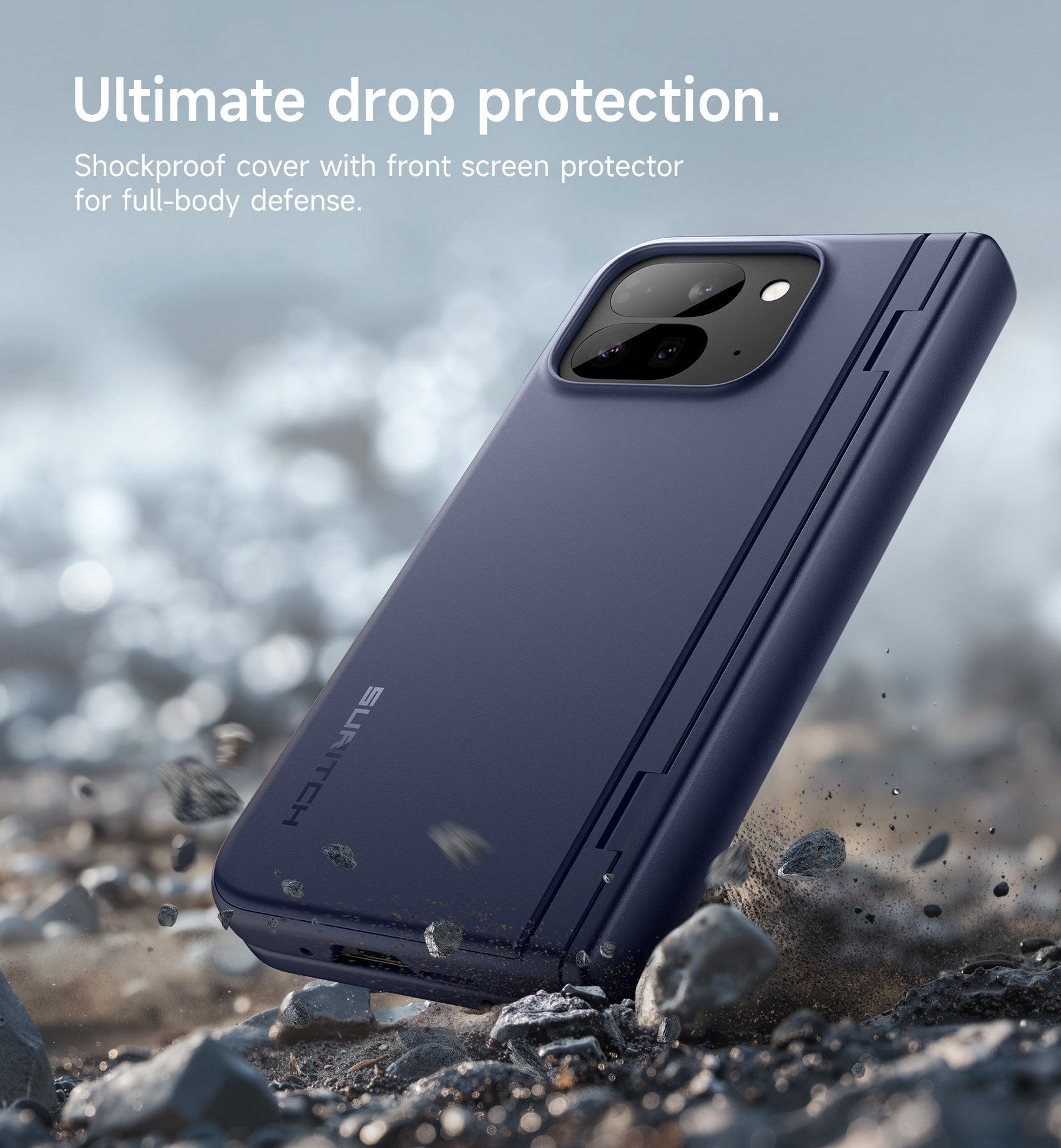Suritch Case for Google Pixel 9 Pro Fold 2024 Built-in Kickstand Screen Protector Hinge Protection
