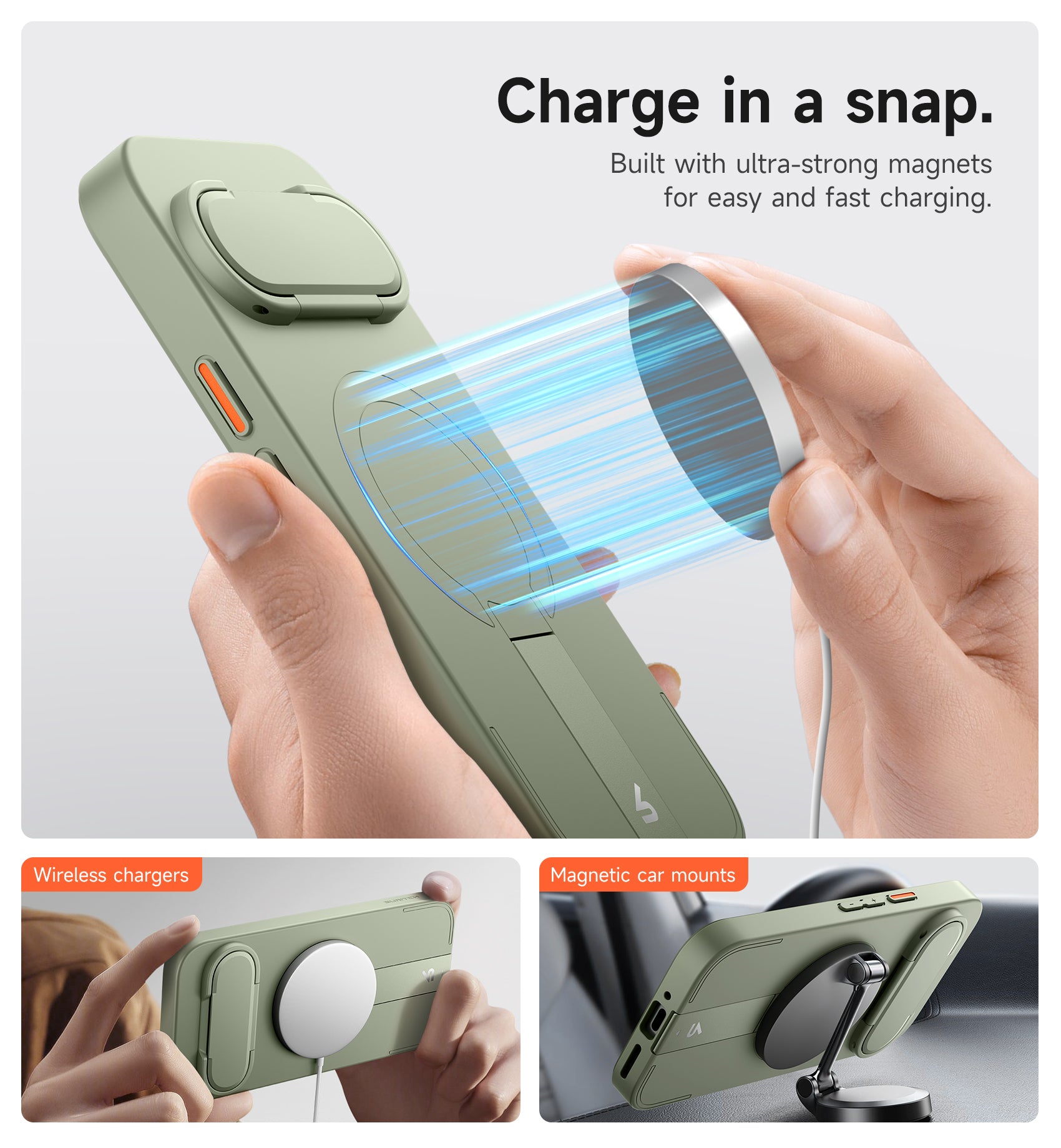 Suritch Case for Google Pixel 9 Pro Compatible with MagSafe Protective Cover with Camera Cover Adjustable Metal Kickstand