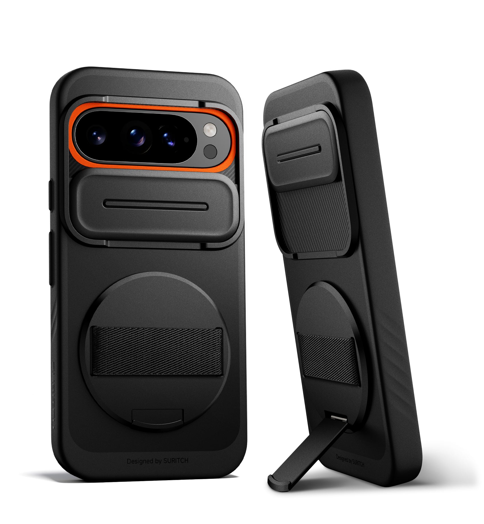 Suritch Case for Google Pixel 9 Pro XL with 360° Rotatable Hand Strap Phone Grip Holder Invisible Kickstand Slide Camera Cover Slim Rugged Shockproof Protective Cover