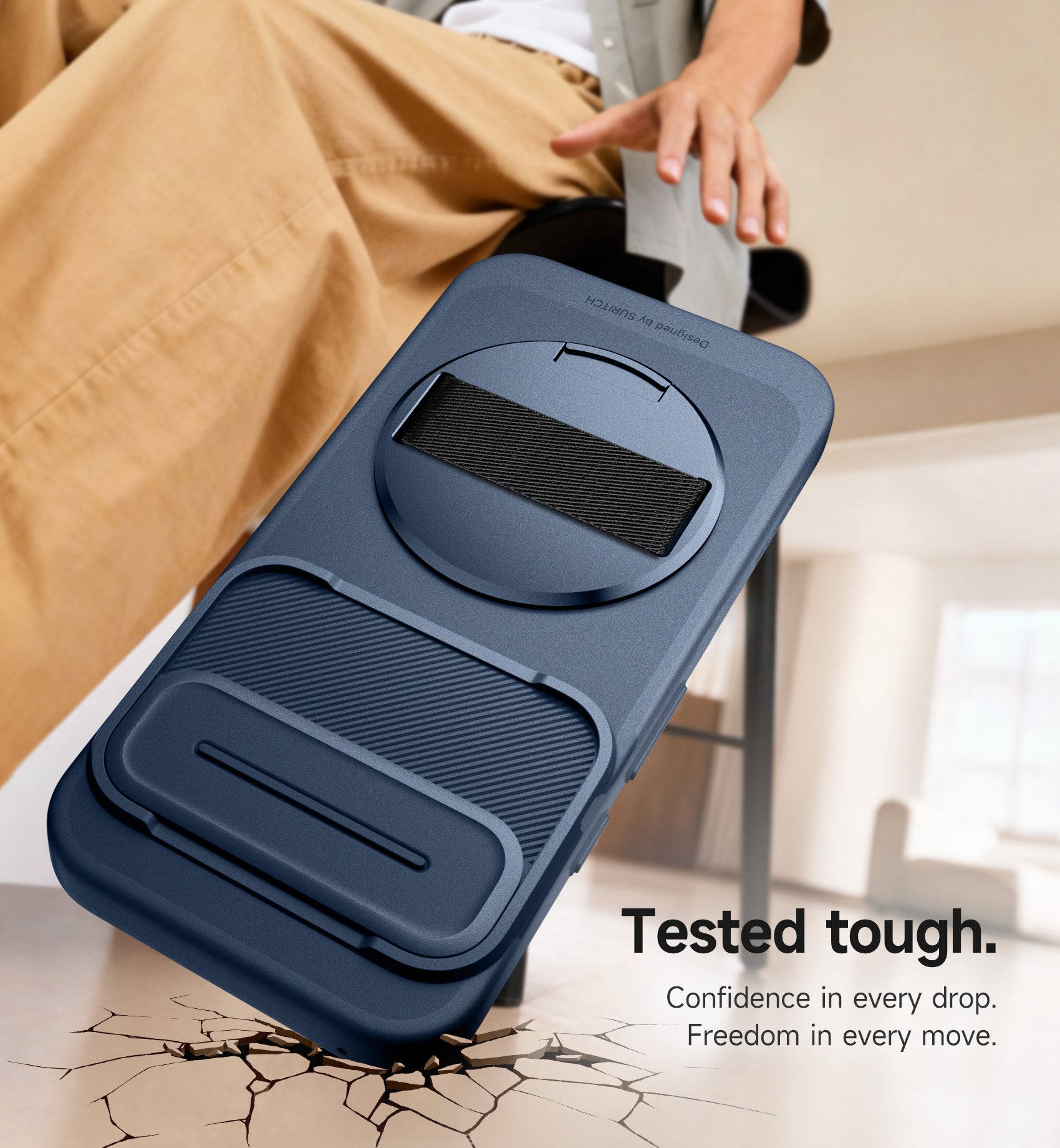 Suritch Case for Google Pixel 9 Pro XL with 360° Rotatable Hand Strap Phone Grip Holder Invisible Kickstand Slide Camera Cover Slim Rugged Shockproof Protective Cover
