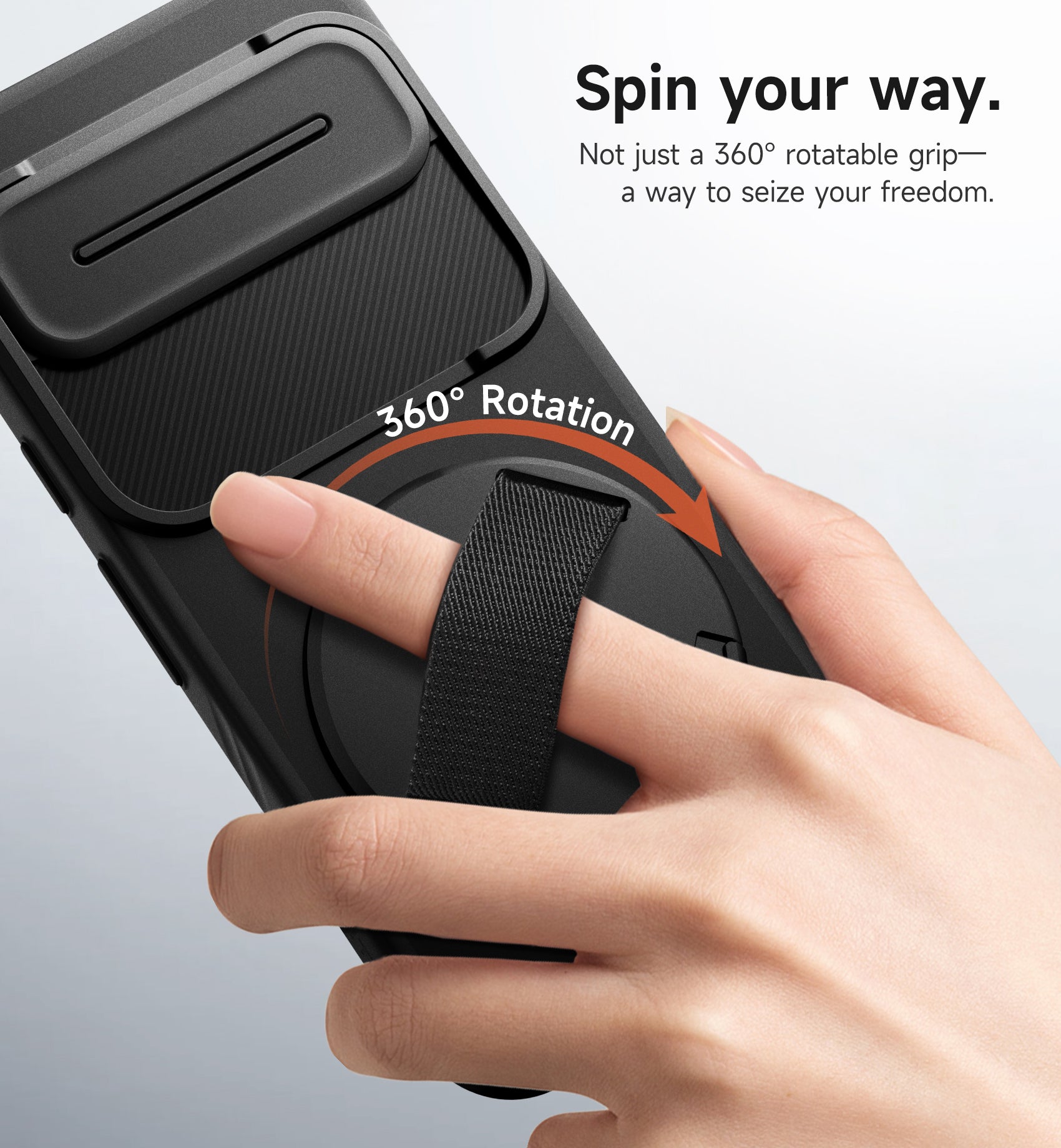 Suritch Case for Google Pixel 9 Pro with 360° Rotatable Hand Strap Phone Grip Holder Invisible Kickstand Slide Camera Cover Slim Rugged Shockproof Protective Cover