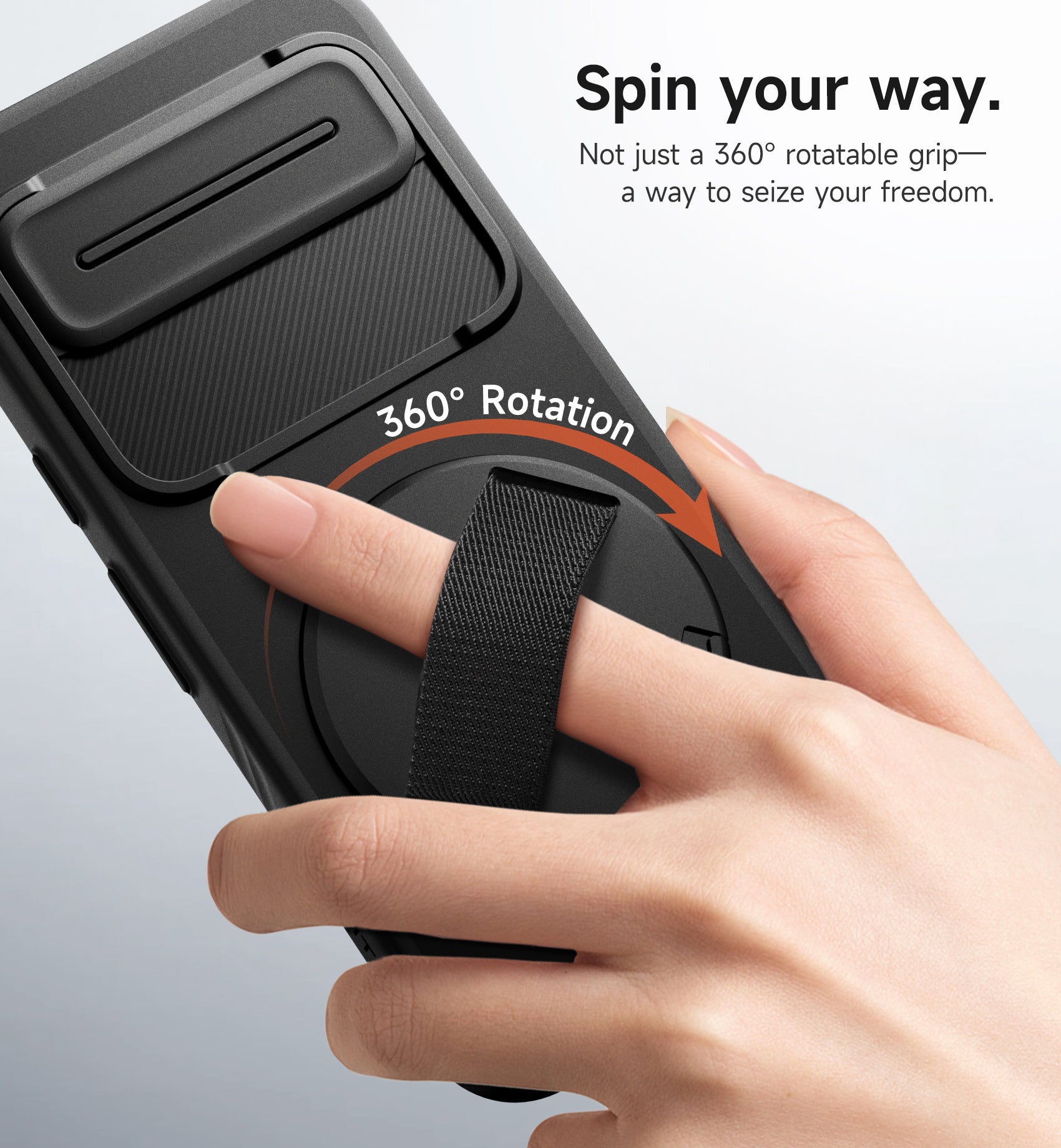 Suritch Case for Google Pixel 9a with 360° Rotatable Hand Strap Phone Grip Holder Invisible Kickstand Slide Camera Cover Slim Rugged Shockproof Protective Cover