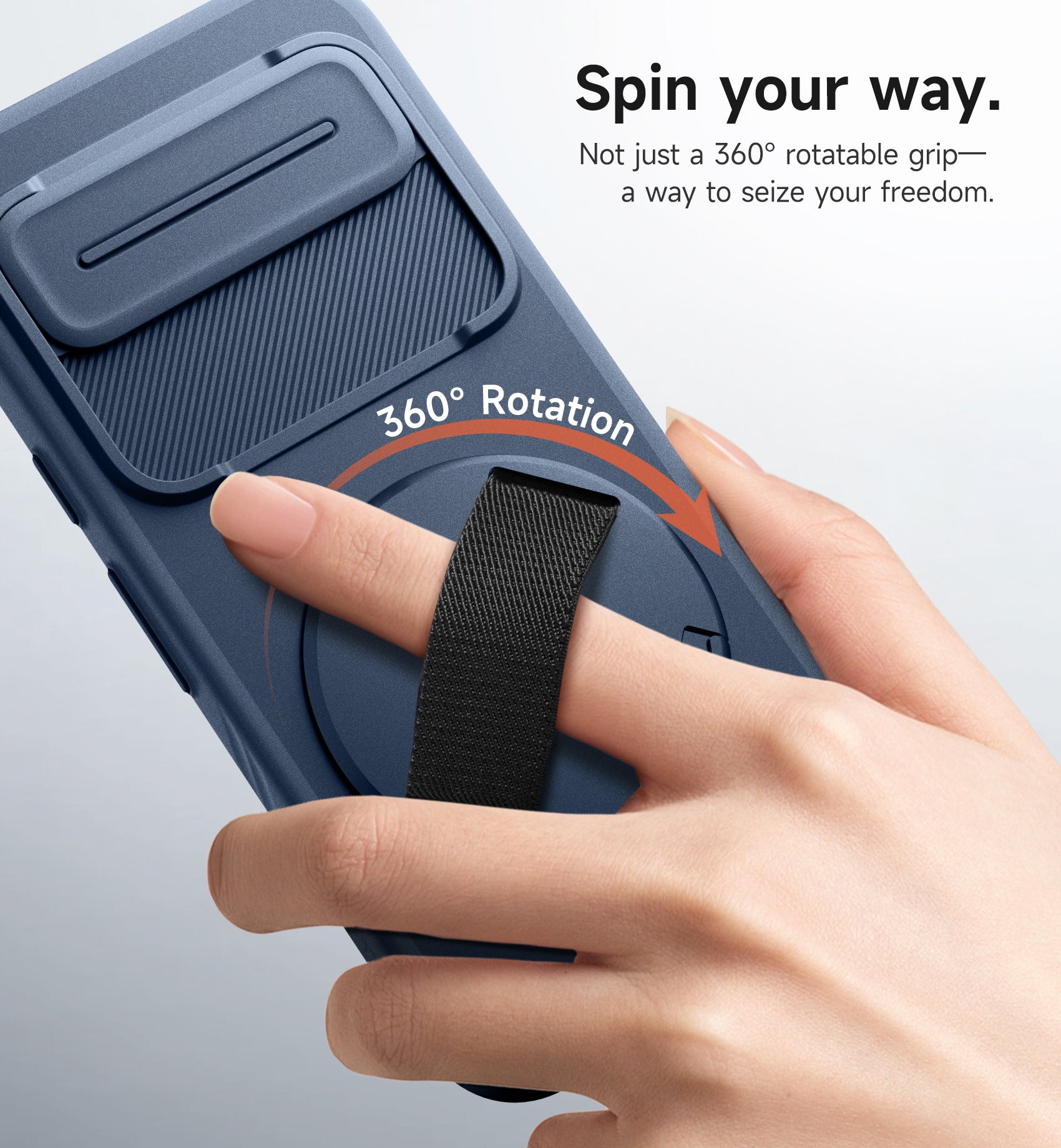 Suritch Case for Google Pixel 9a with 360° Rotatable Hand Strap Phone Grip Holder Invisible Kickstand Slide Camera Cover Slim Rugged Shockproof Protective Cover