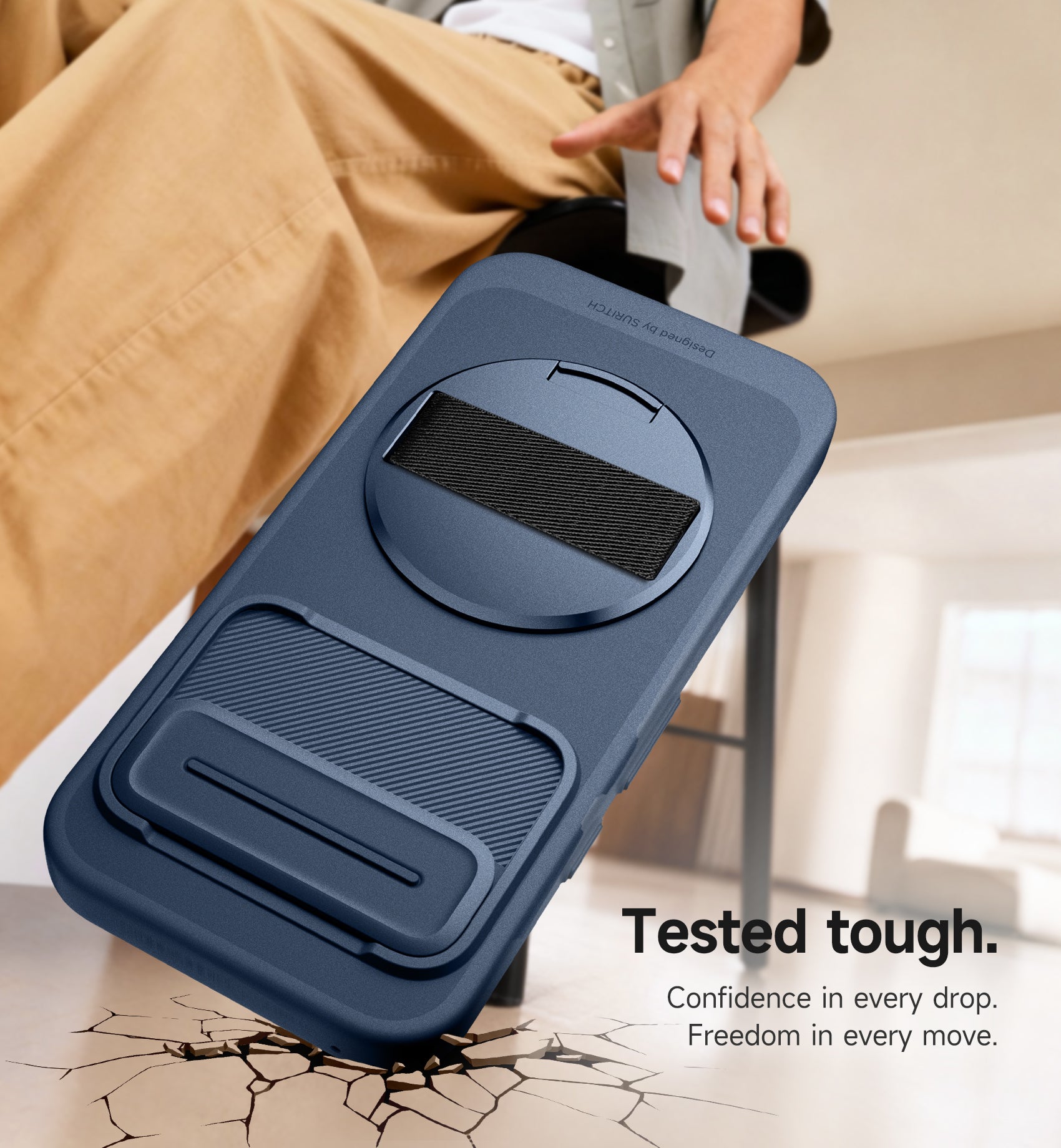 Suritch Case for Google Pixel 9a with 360° Rotatable Hand Strap Phone Grip Holder Invisible Kickstand Slide Camera Cover Slim Rugged Shockproof Protective Cover