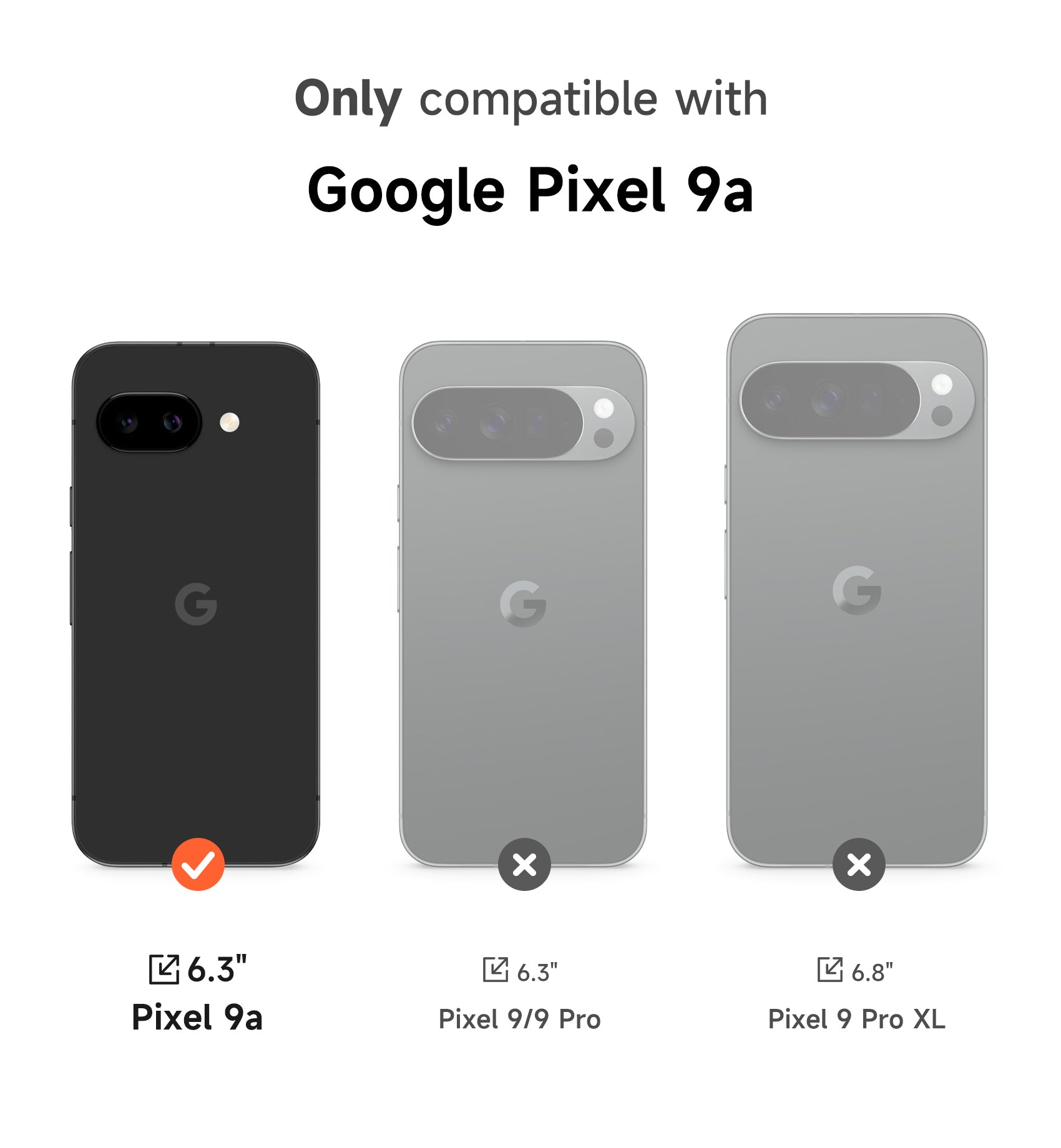 Suritch Case for Google Pixel 9a with 360° Rotatable Hand Strap Phone Grip Holder Invisible Kickstand Slide Camera Cover Slim Rugged Shockproof Protective Cover