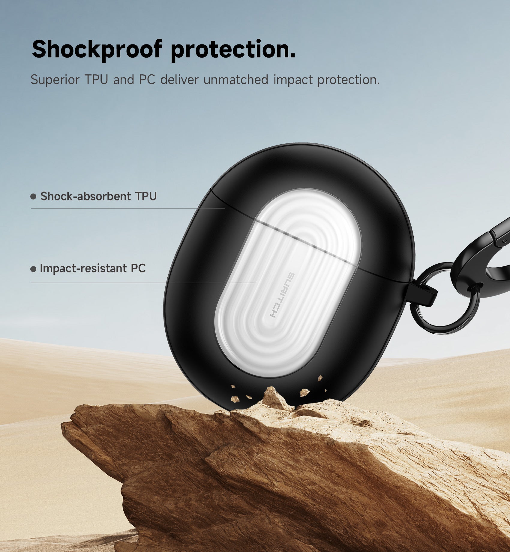 Suritch Case for Google Pixel Buds Pro 2022 Magnetic Bumper Rugged Shockproof Protective Cover with Carabiner Cleaning Kit Removal Tool