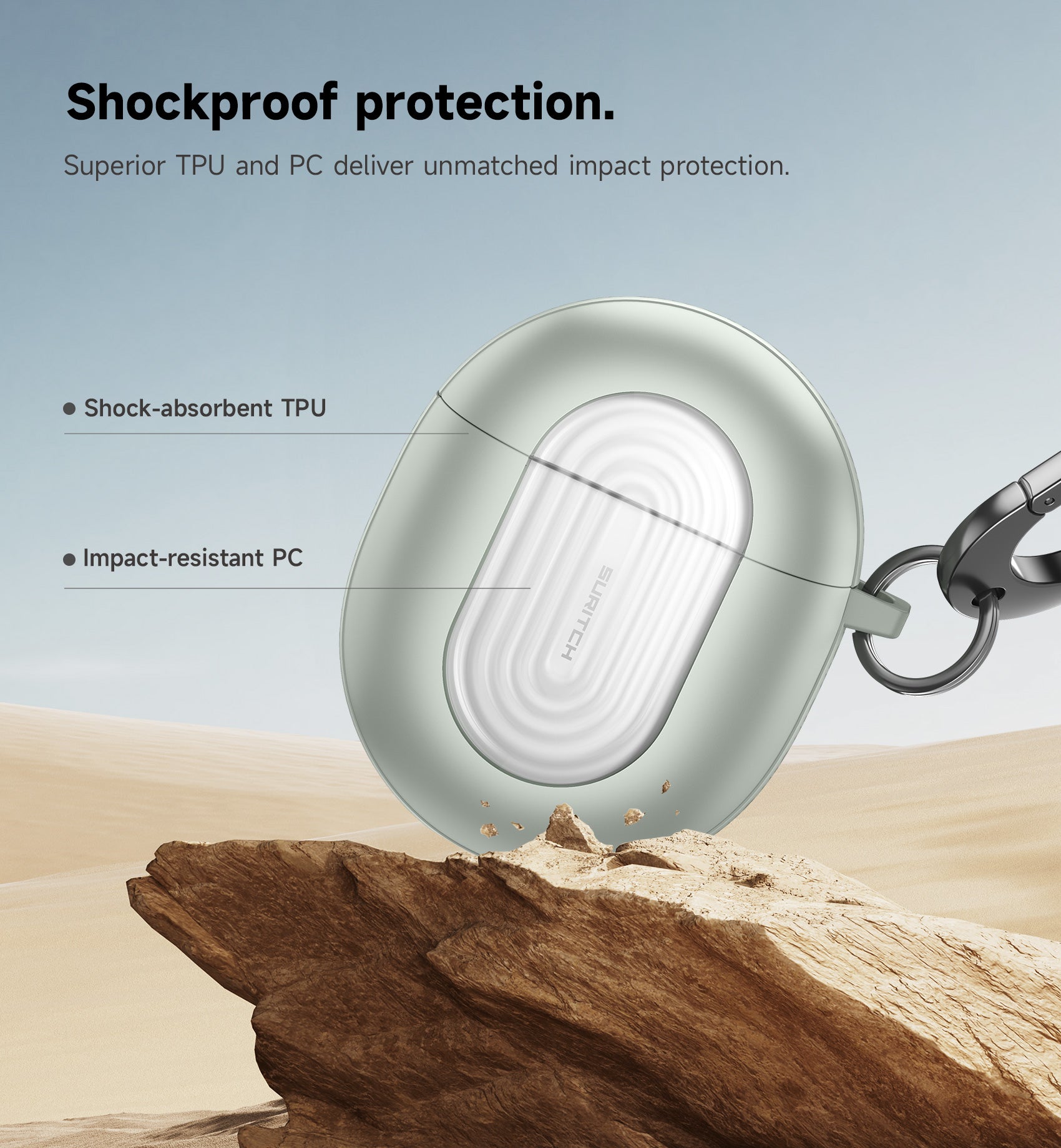 Suritch Case for Google Pixel Buds Pro 2022 Magnetic Bumper Rugged Shockproof Protective Cover with Carabiner Cleaning Kit Removal Tool