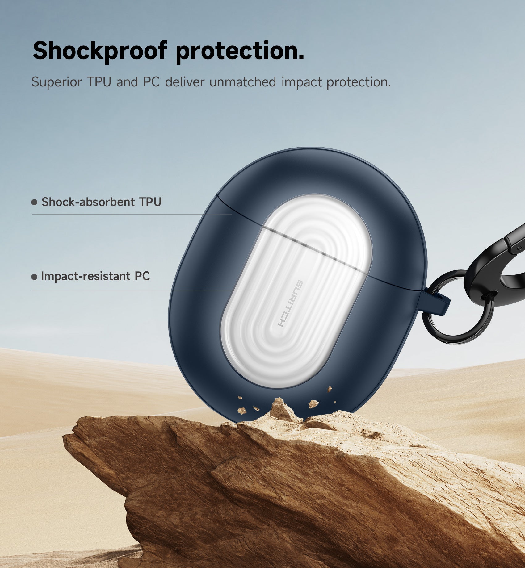 Suritch Case for Google Pixel Buds Pro 2nd Gen 2024 Magnetic Bumper Rugged Shockproof Protective Cover with Carabiner Cleaning Kit Removal Tool