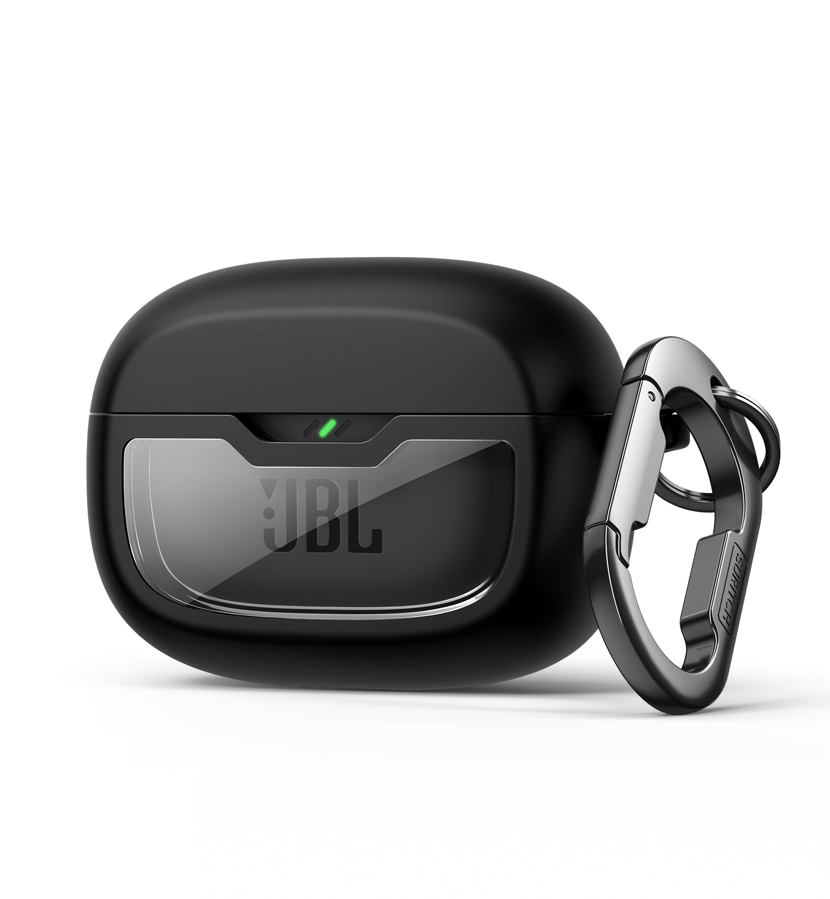 Suritch Case for JBL Vibe Beam 2nd Gen Earbuds Shockproof Magnetic Protective Headphone Cover Rugged Bumper with Carabiner Cleaning Kit Removal Tool