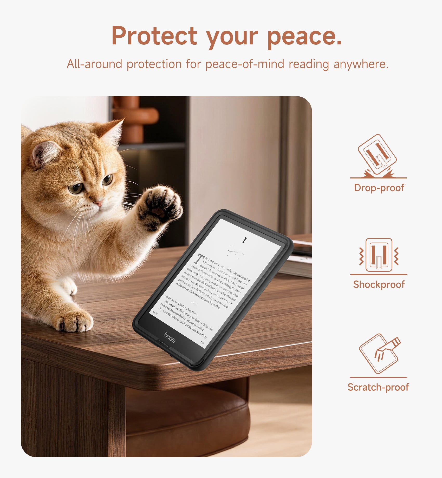 Suritch Case for Kindle Colorsoft Signature Edition 1st Gen 2024 Shockproof TPU Protective Cover with Dual Hand Straps Adjustable Kickstand Screen Protector