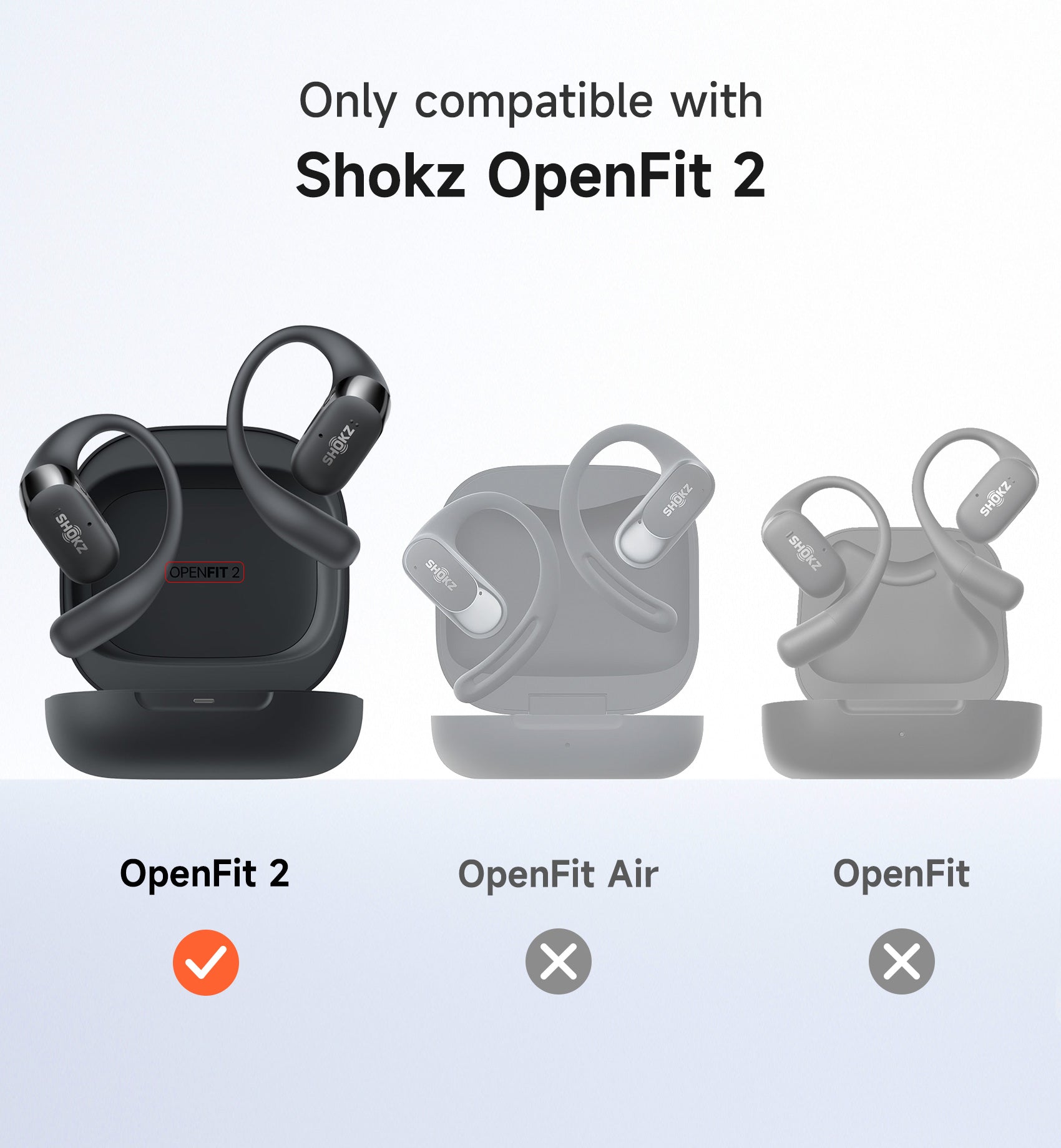 Suritch Case for SHOKZ OpenFit 2 Magnetic Locking Shockproof Bumper Pr