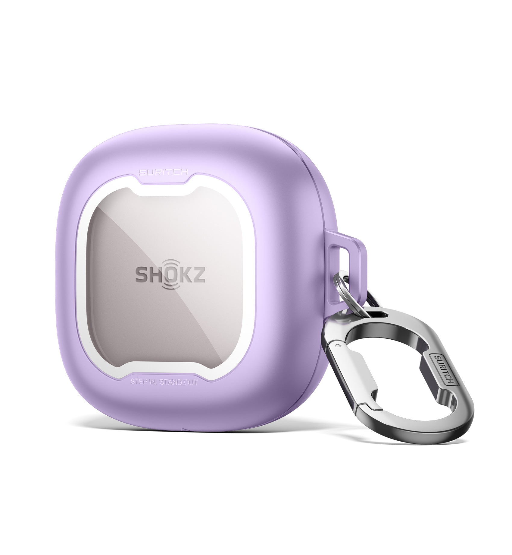 Suritch Case for SHOKZ OpenFit 2 Magnetic Locking Shockproof Bumper Protective Cover with Carabiner Keyring Cleaner Kit