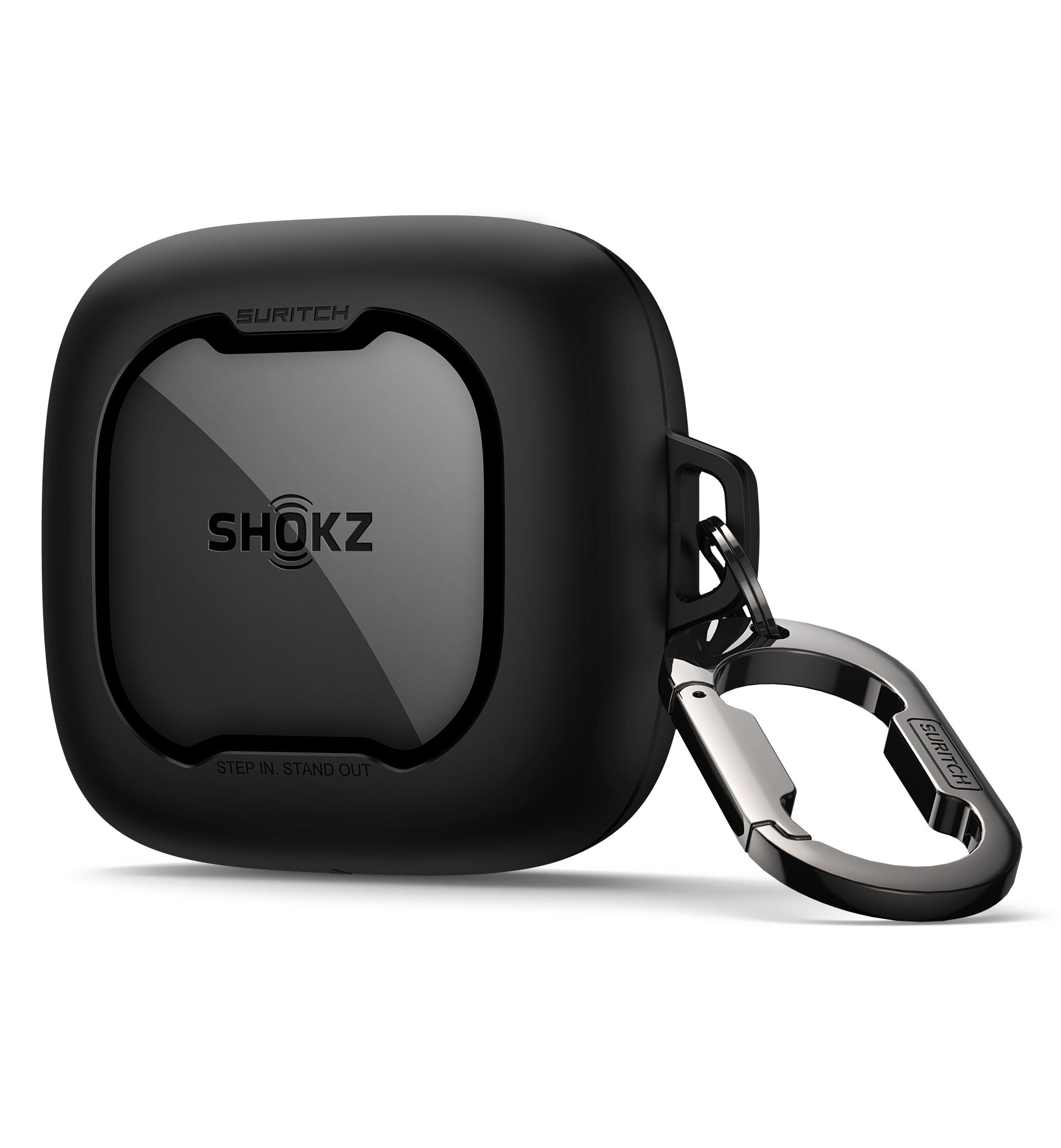 Suritch Case for SHOKZ OpenFit Air Earbuds 2024 Magnetic Locking Protective Bumper Cover with Carabiner Keyring