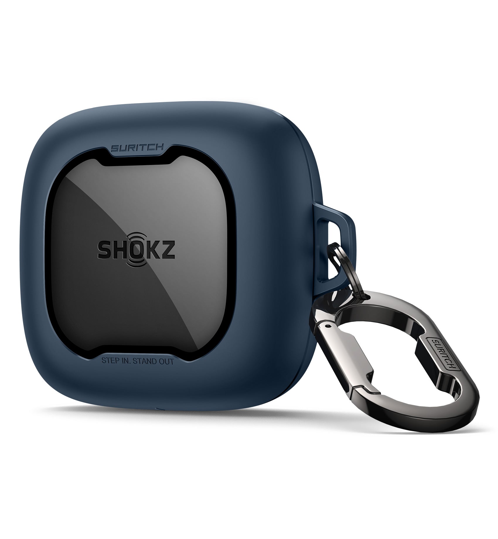Suritch Case for SHOKZ OpenFit Air Earbuds 2024 Magnetic Locking Protective Bumper Cover with Carabiner Keyring