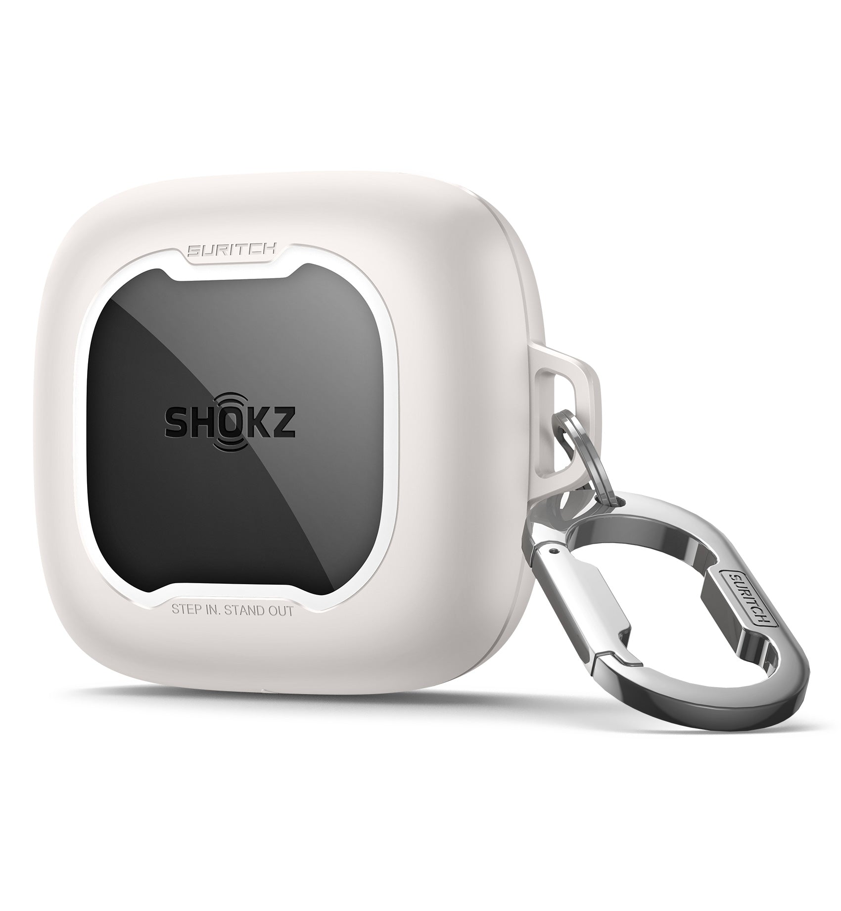 Suritch Case for SHOKZ OpenFit Air Earbuds 2024 Magnetic Locking Protective Bumper Cover with Carabiner Keyring