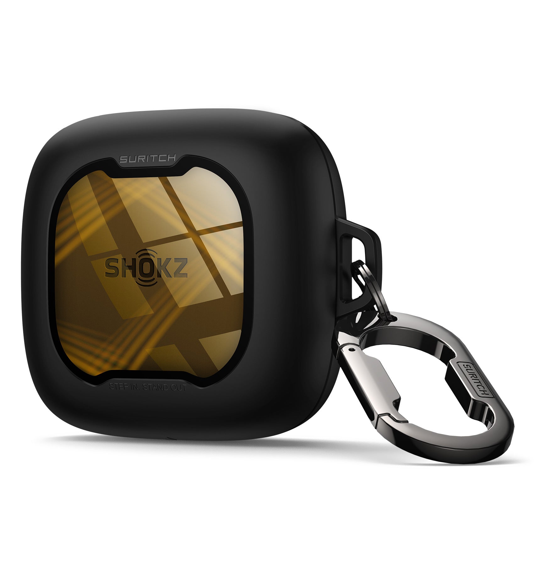 Suritch Case for SHOKZ OpenFit Air Earbuds 2024 Magnetic Locking Protective Bumper Cover with Carabiner Keyring