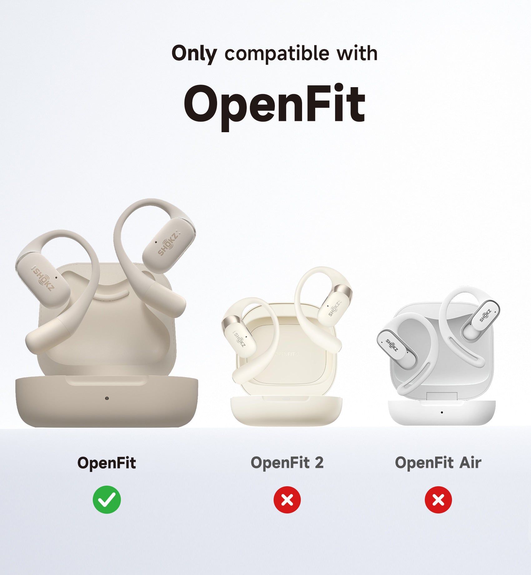 Suritch Case for SHOKZ OpenFit Shockproof Magnetic Protective Cover True Wireless Bluetooth Headphones with Magnetic Lid Lock Carabiner