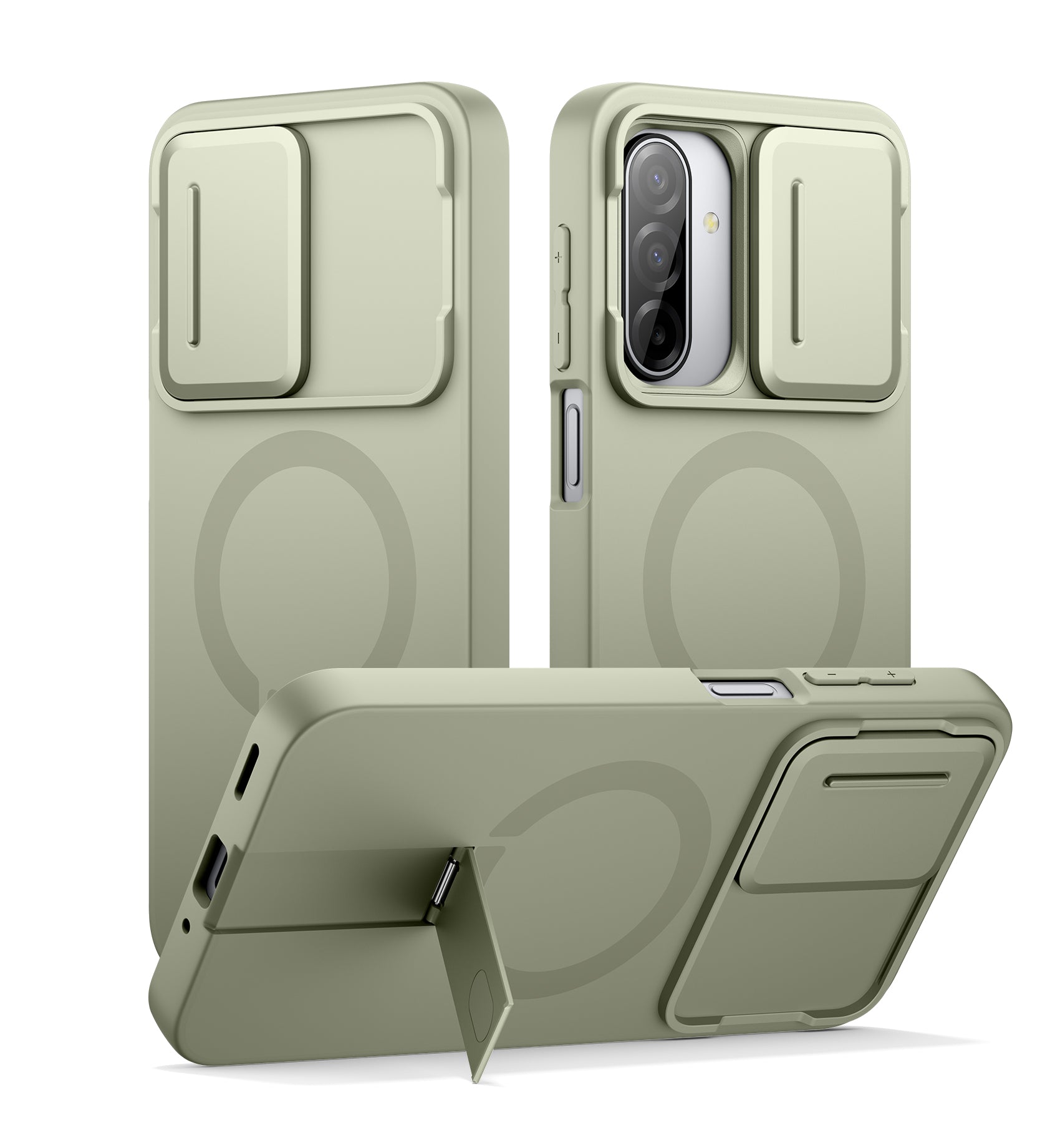 Suritch Case for Samsung Galaxy A26 5G Compatible with MagSafe Shockproof Bumper Slim Magnetic Protective Cover with Camera Cover Adjustable Metal Kickstand