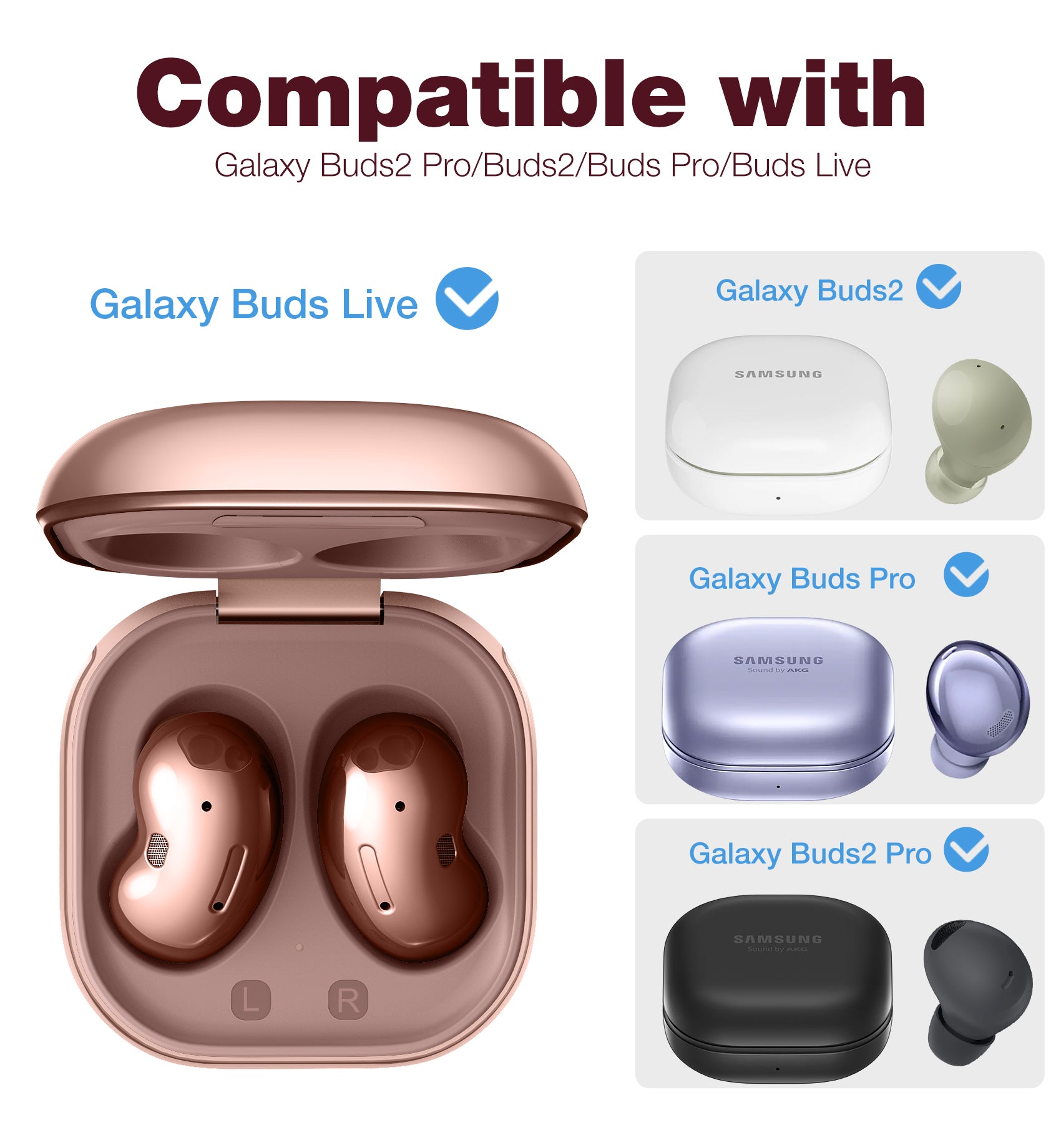 Suritch Case for Samsung Galaxy Buds Pro Shockproof Sturdy Protective Cover with Heavy-Duty Carabiner