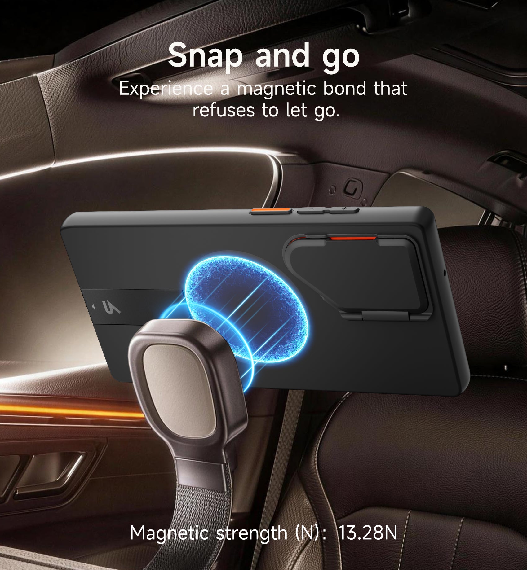 Suritch Case for Samsung Galaxy S23 Ultra Magnetic Protective Cover with Camera Cover Adjustable Metal Kickstand